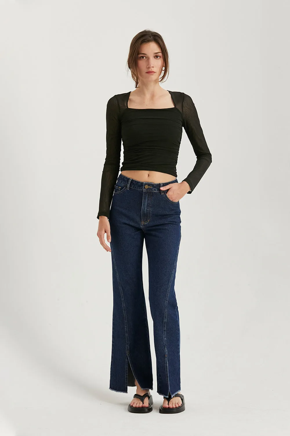 Sasha Square Neckline Mesh Top sold by Crescent product image thumbnail 2