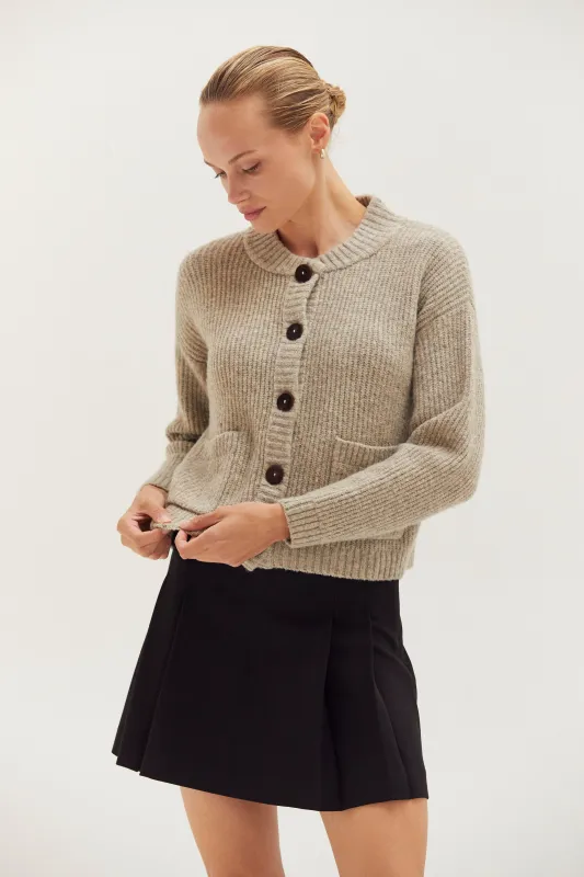 Dionne Ribbed Knit Sweater Cardigan sold by Crescent