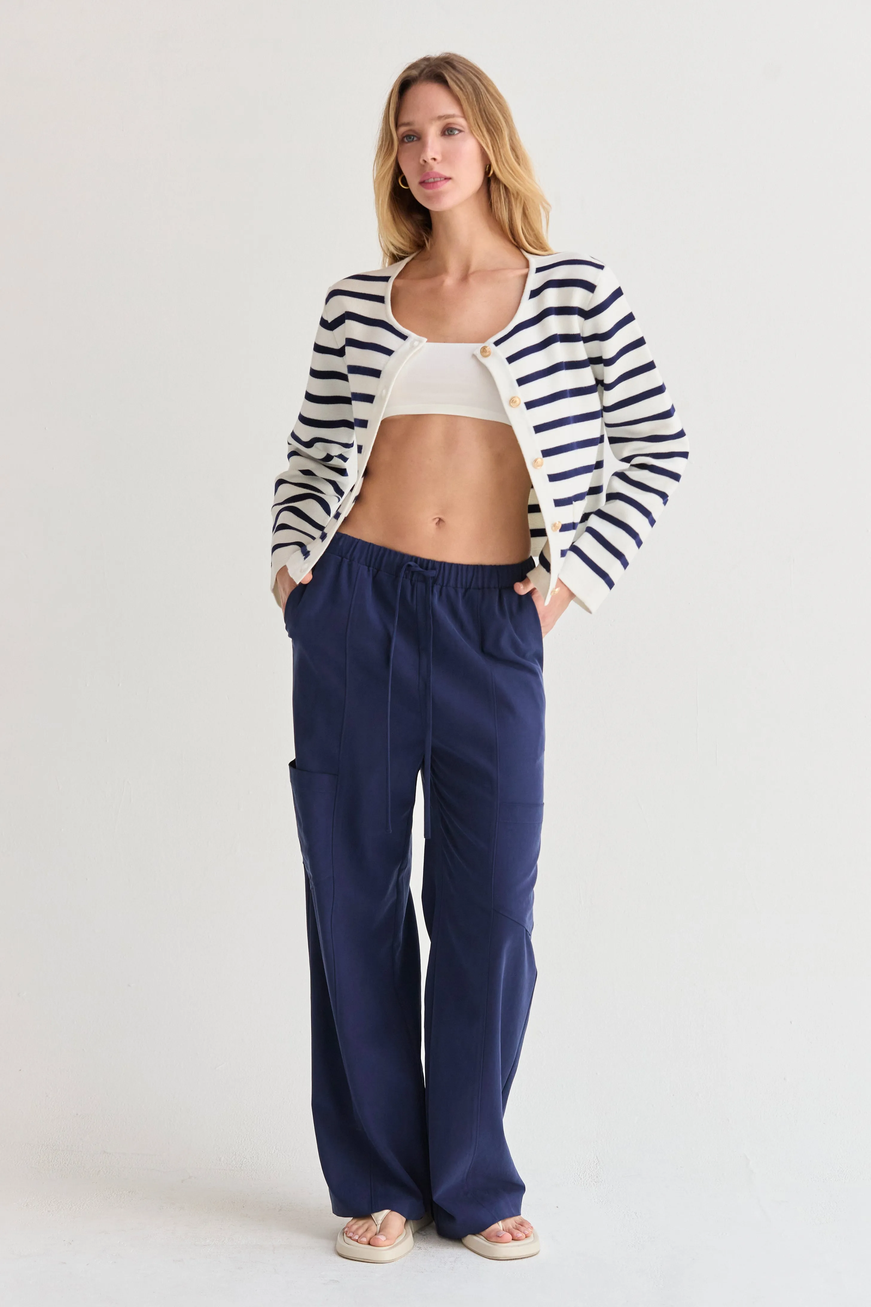 Rene Striped Jacquard Knit Cardigan sold by Crescent product image thumbnail 4
