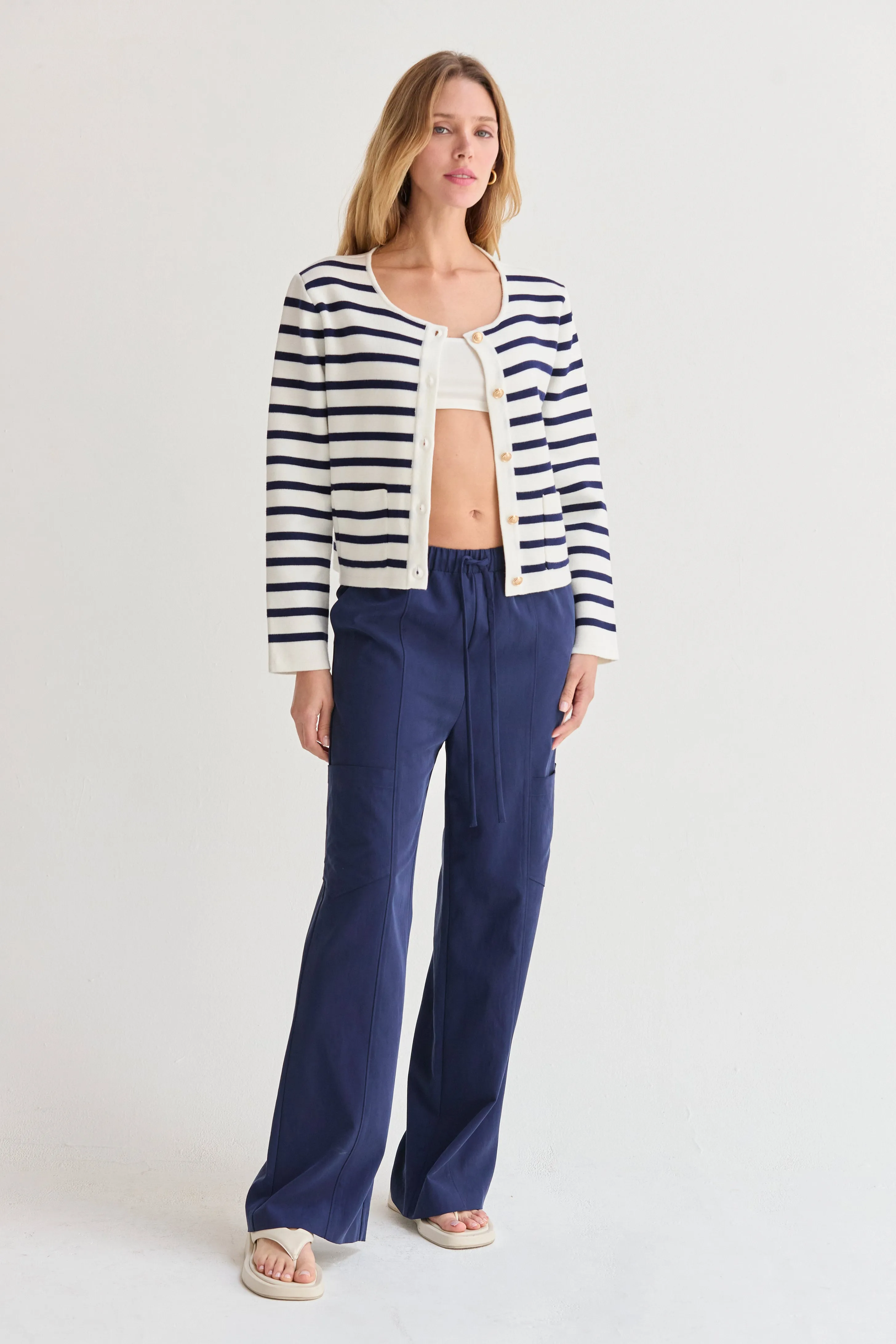 Rene Striped Jacquard Knit Cardigan sold by Crescent product image thumbnail 3