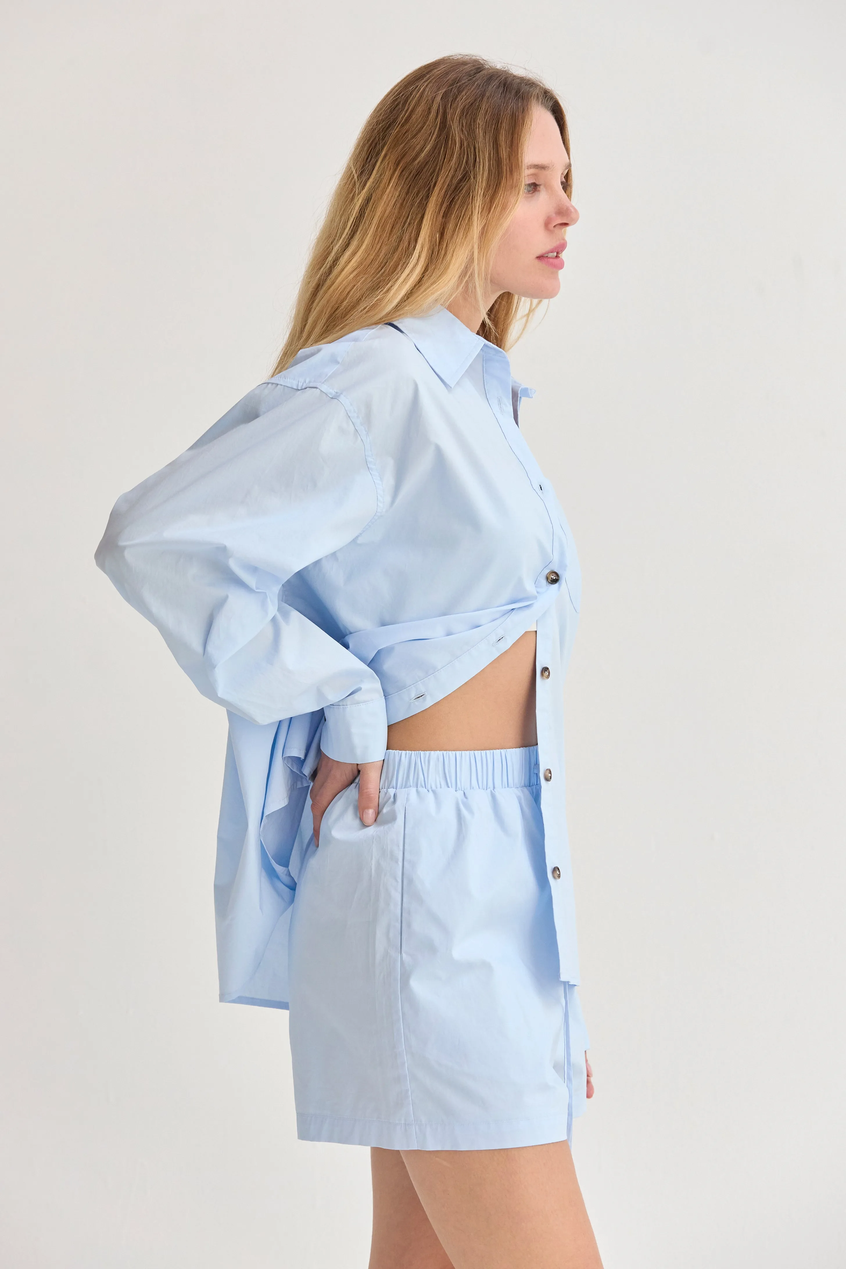 Lana Oversized Poplin Shirt Two Piece Set sold by Crescent product image thumbnail 3