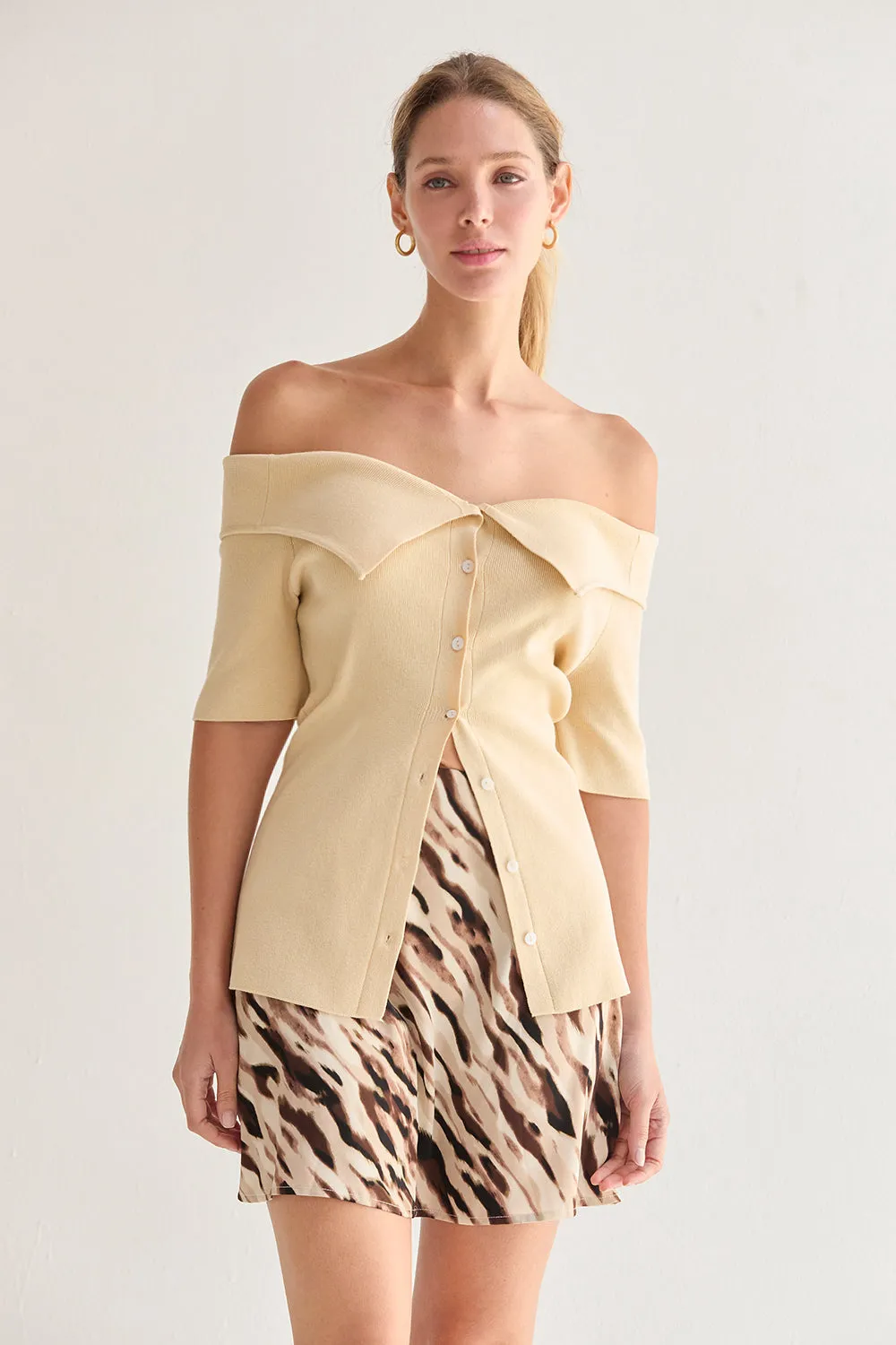 Kira Abstract Animal Print Mini Skirt sold by Crescent product image thumbnail 4