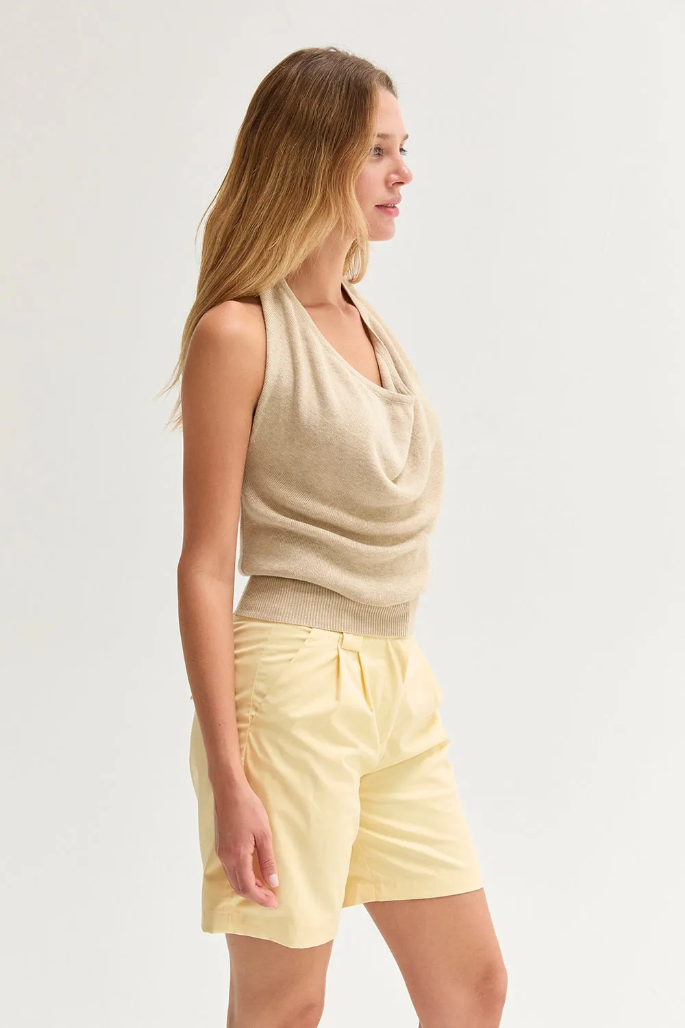 Mila Cowl Neck Halter Knit Top sold by Crescent product image thumbnail 4