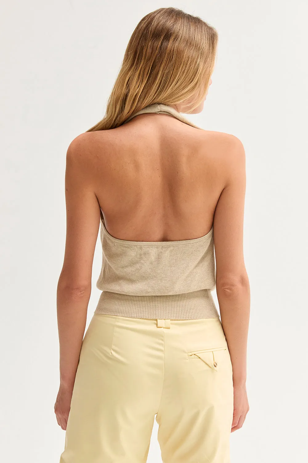 Mila Cowl Neck Halter Knit Top sold by Crescent product image thumbnail 5