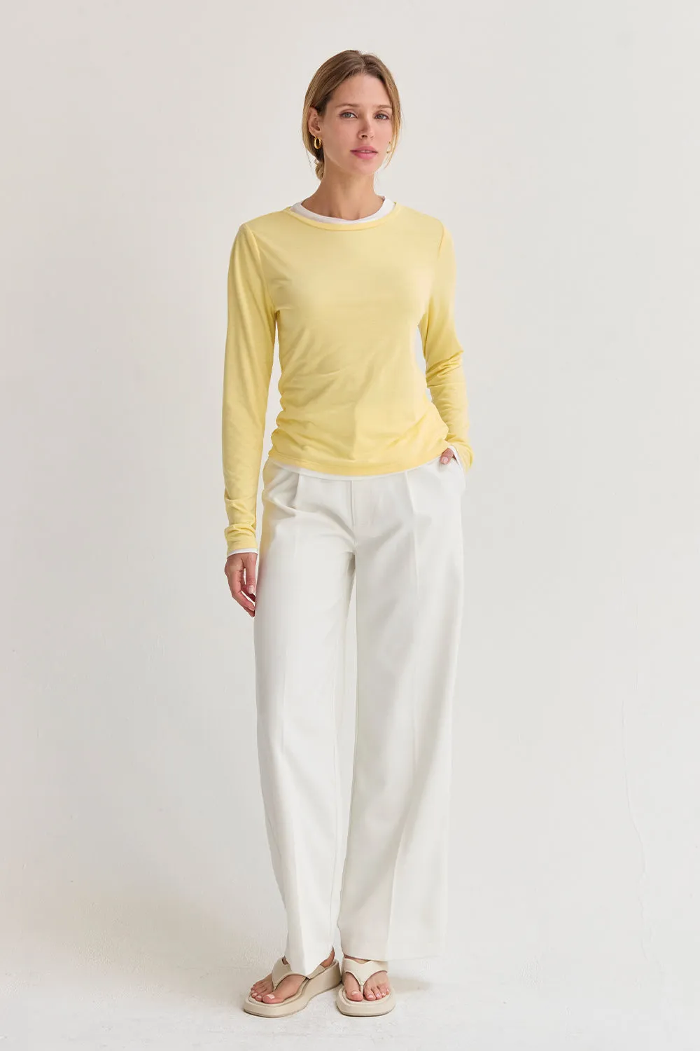 Olly Two in One Long Sleeve Knit Top sold by Crescent