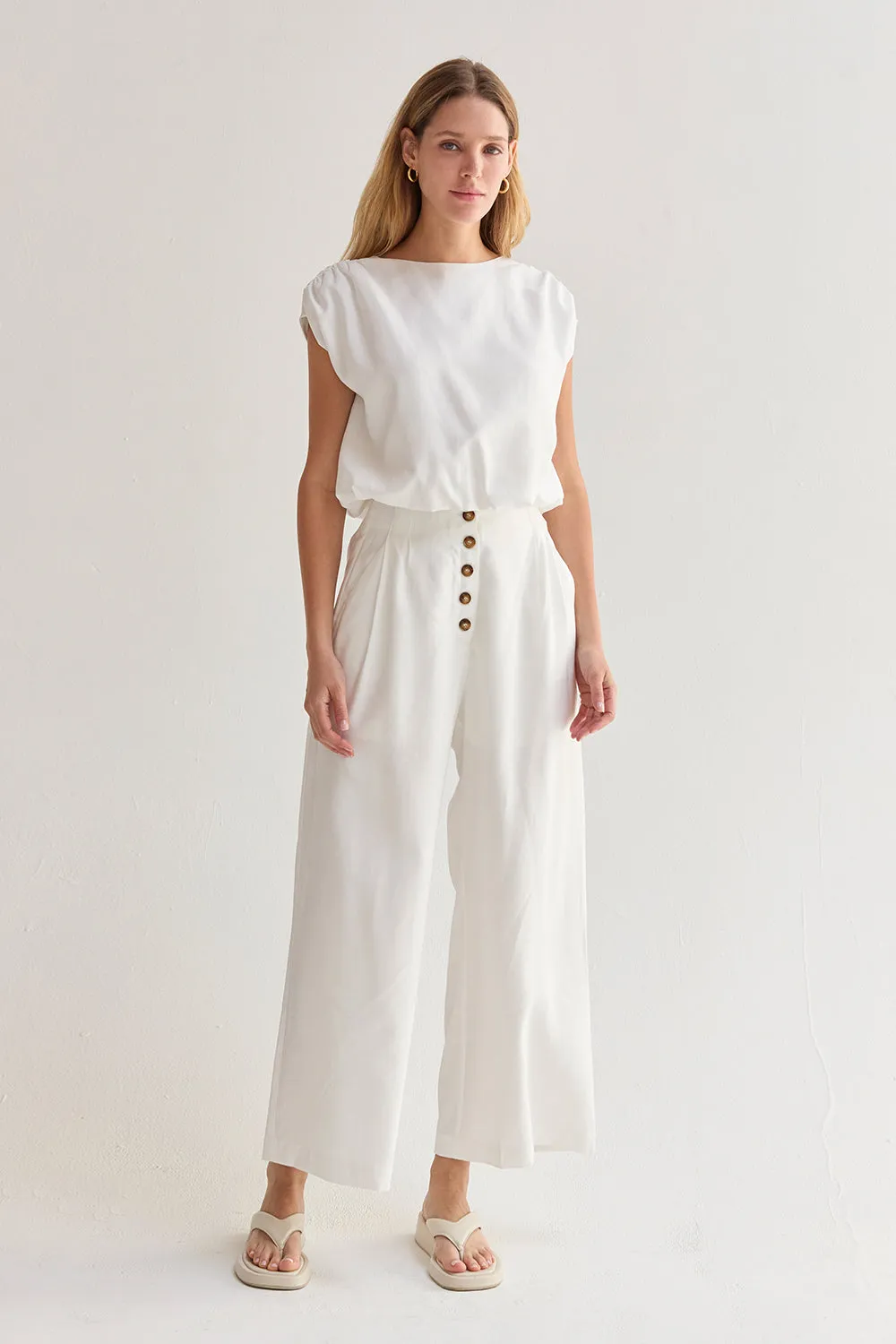 Samara Cap Sleeve Bubble Hem Top sold by Crescent product image thumbnail 2