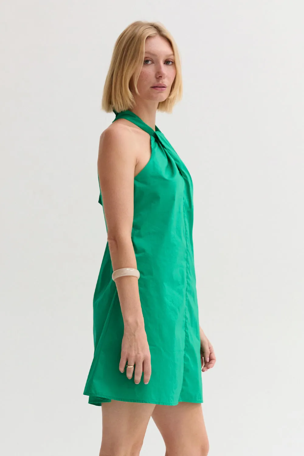 Chloe Halter Poplin Mini Dress sold by Crescent product image thumbnail 3