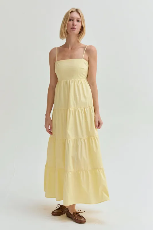 Iris Poplin Tiered Maxi Dress made by Crescent
