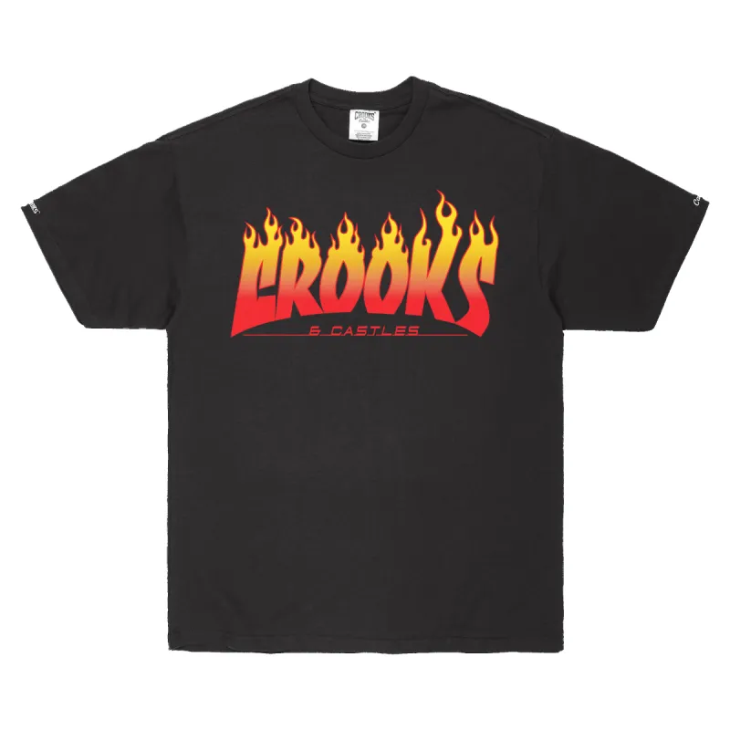 Crooks Flame Logo Tee sold by Crooks & Castles