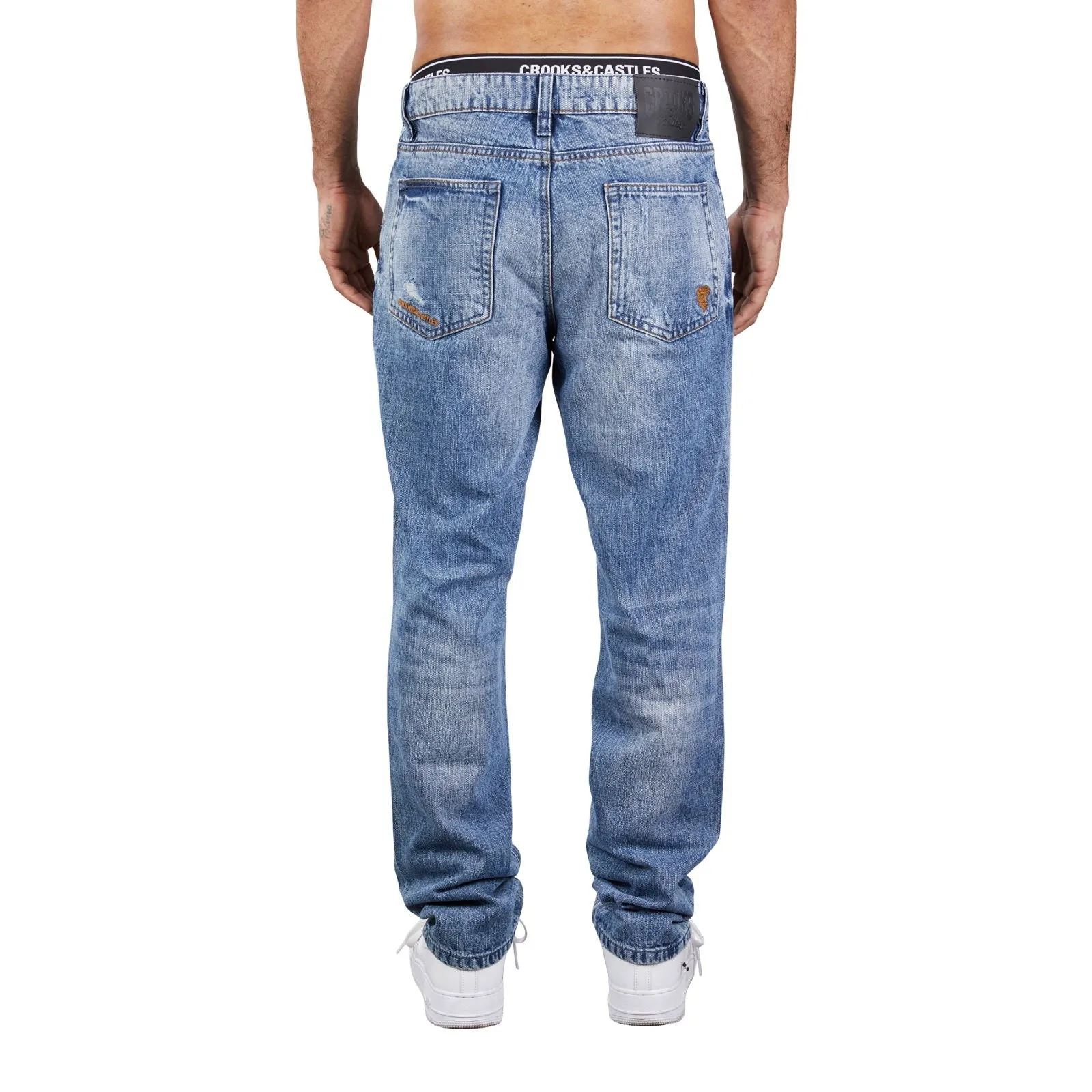 Medusa Straight Fit Ripped Jean sold by Crooks & Castles product image thumbnail 3