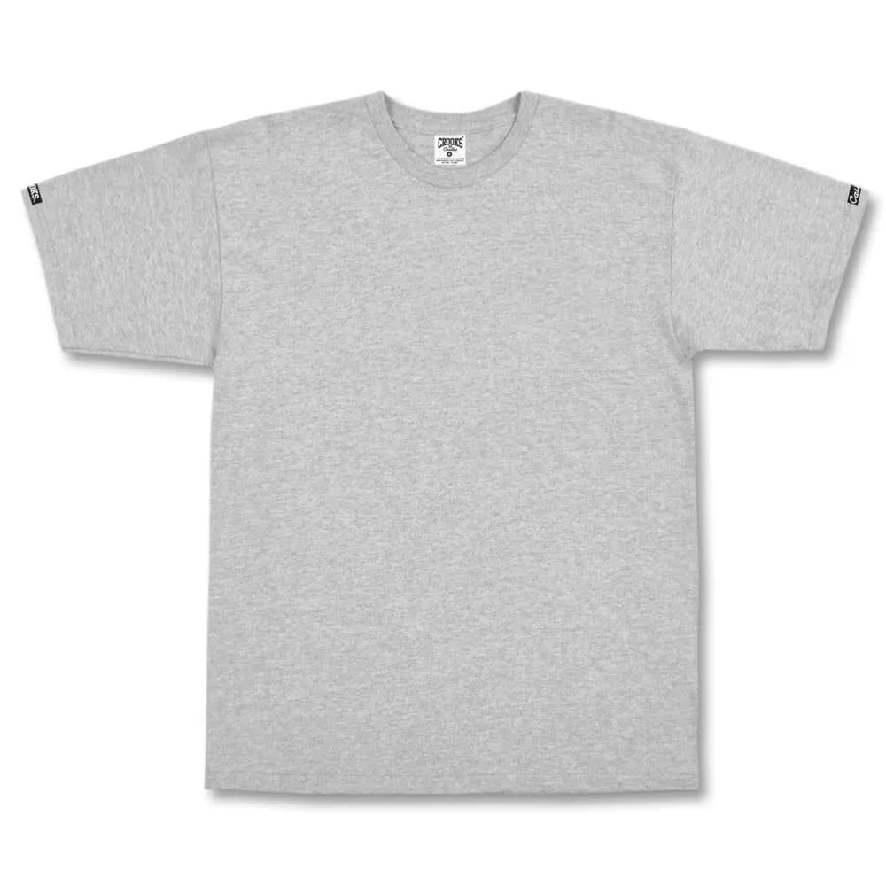 Essential Tee - Heather Grey sold by Crooks & Castles