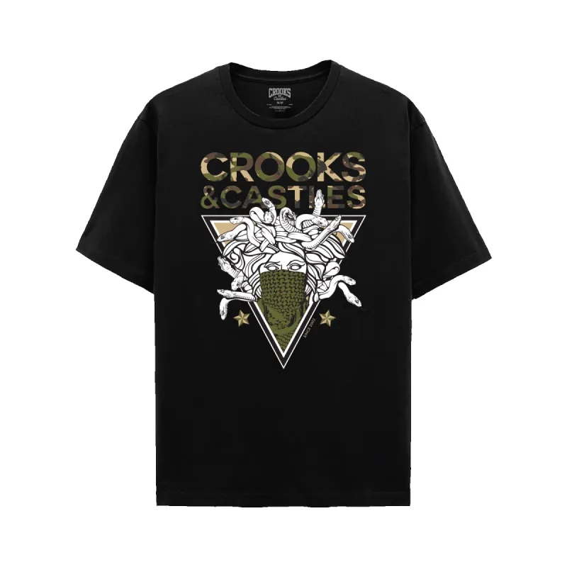 The Medusa On Camo Tee sold by Crooks & Castles