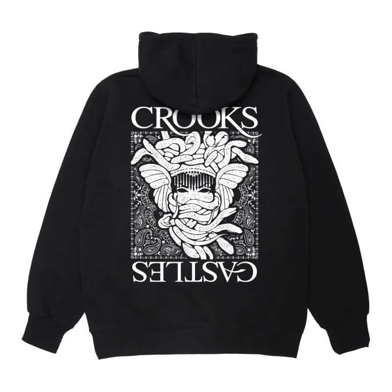 Crooks & Castles Women's CC Logo Oversized Crop Hoodie