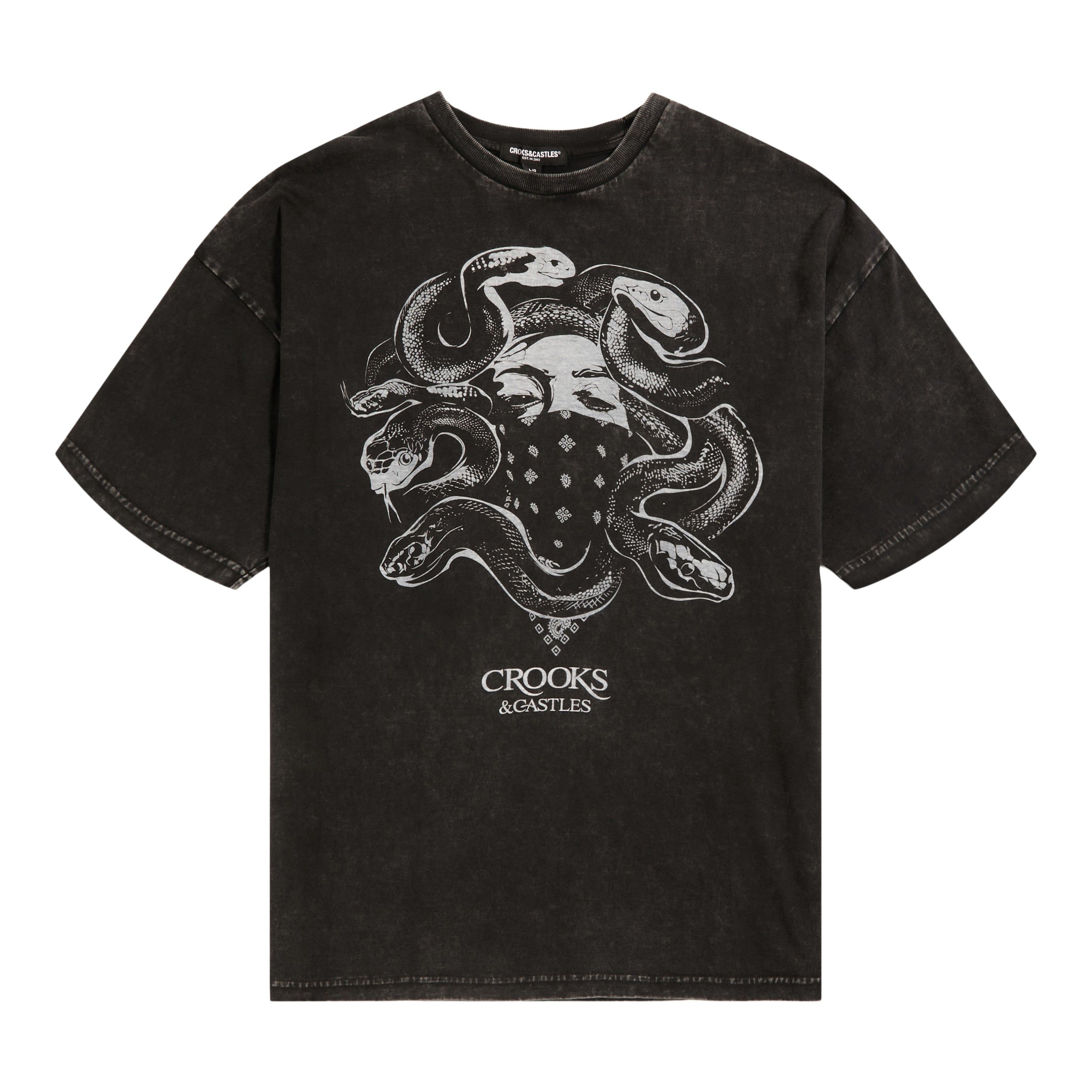 Medusa Acid Wash Tee sold by Crooks & Castles