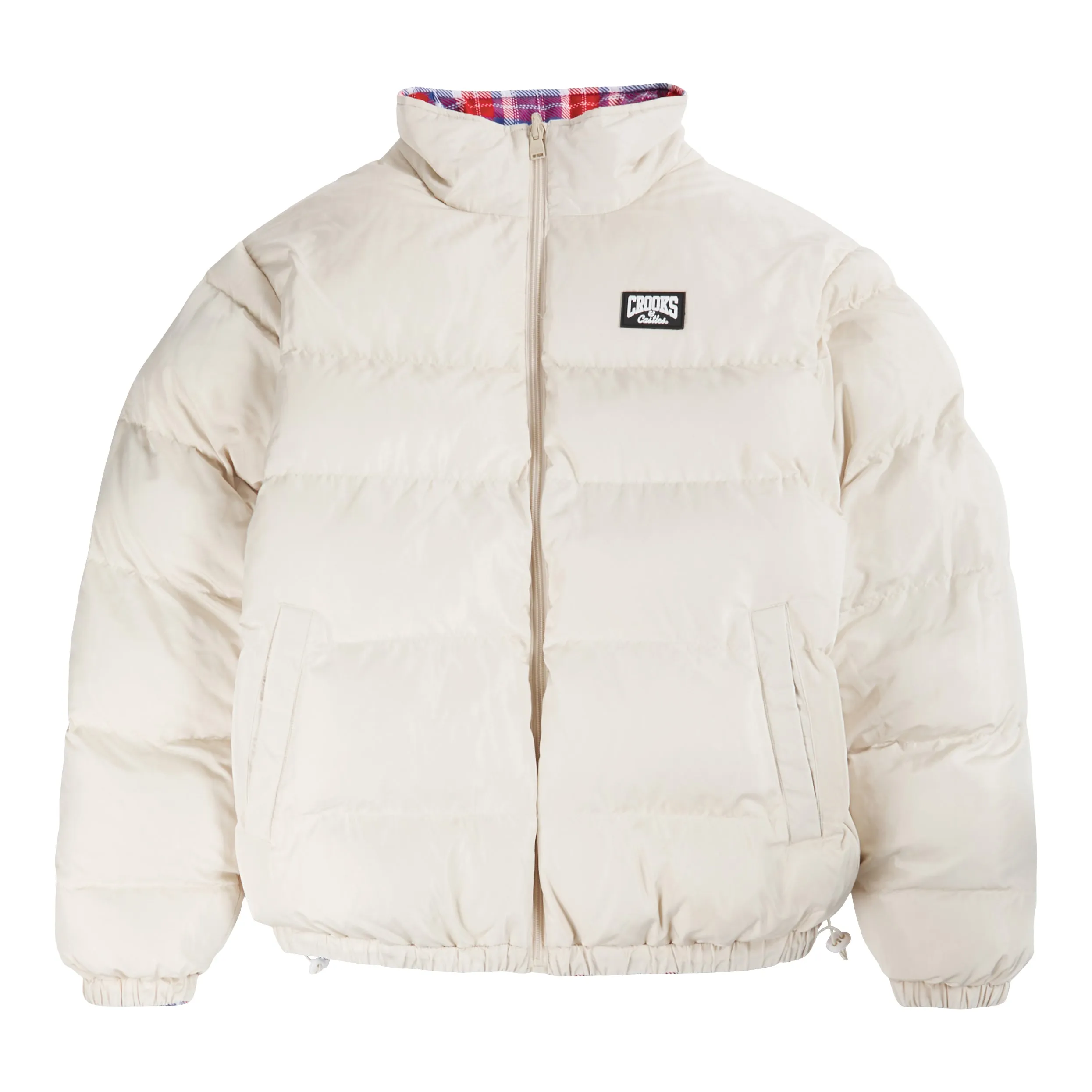 Reversible Plaid Medusa Puffer Jacket Parallel