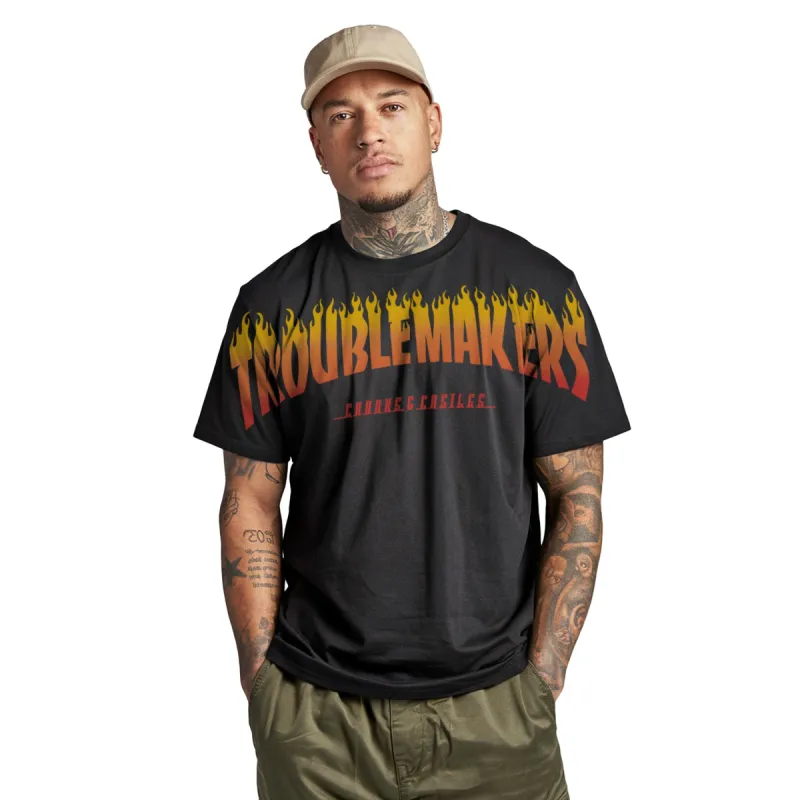 Troublemakers Flames Tee sold by Crooks & Castles