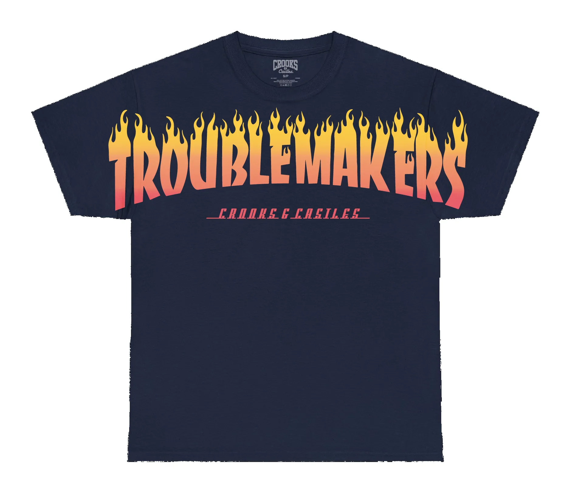 Troublemakers Flames Tee sold by Crooks & Castles product image thumbnail 4