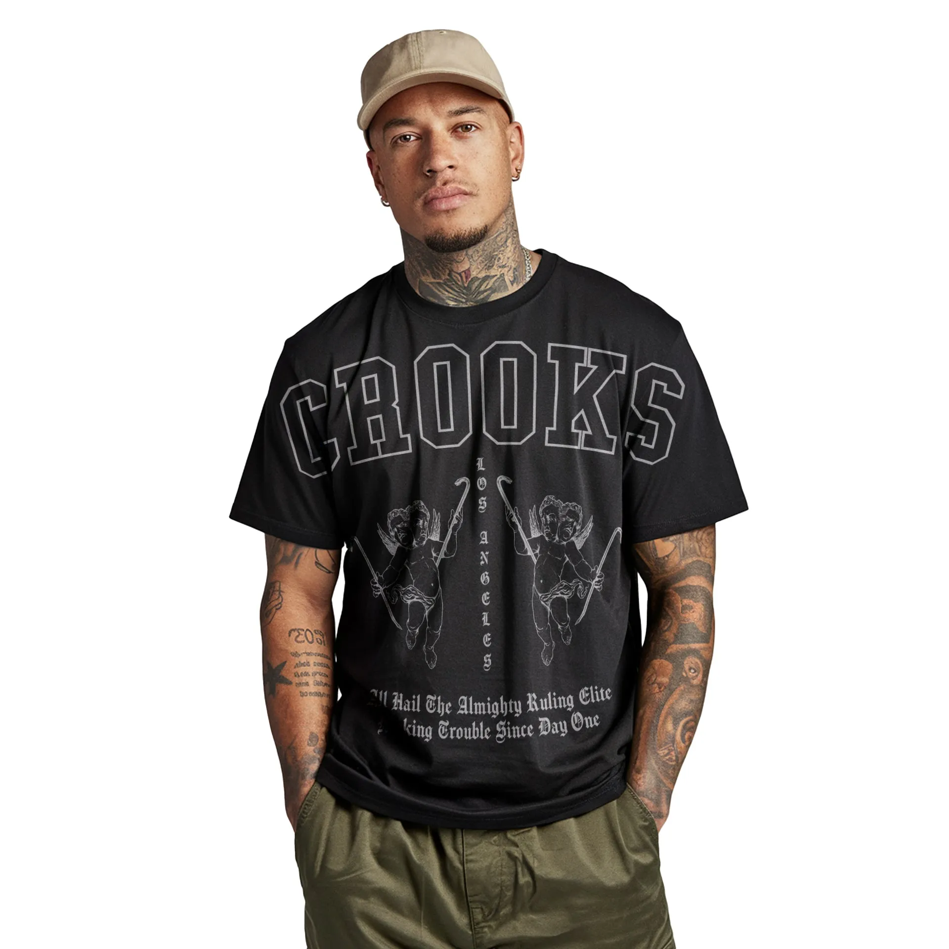 Crooks Goth Emblem Premium Heavyweight Box Tee sold by Crooks & Castles product image thumbnail 2