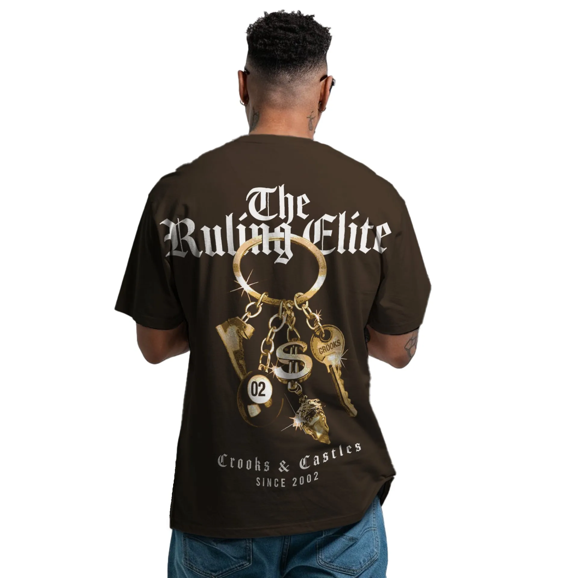 Crooks Keychain Premium Heavyweight Box Tee sold by Crooks & Castles product image thumbnail 2