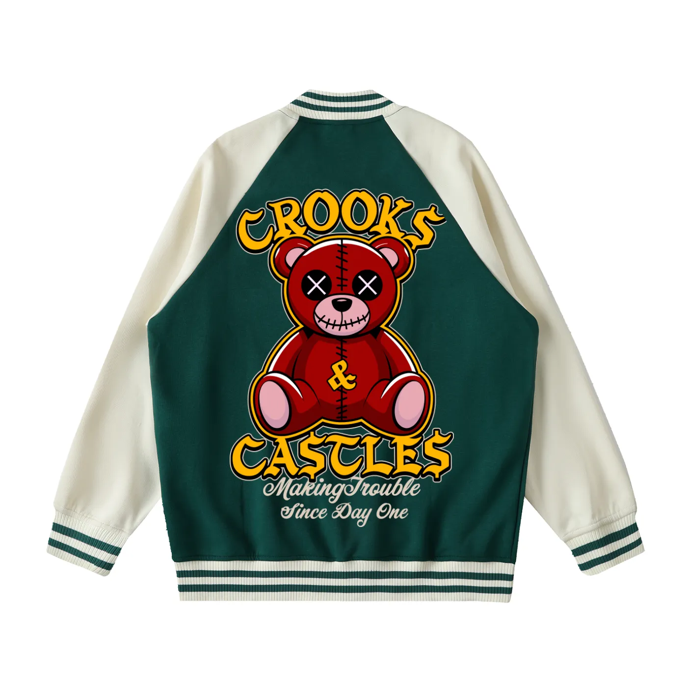 Outlaw Bear Raglan Varsity Jacket sold by Crooks & Castles product image thumbnail 4