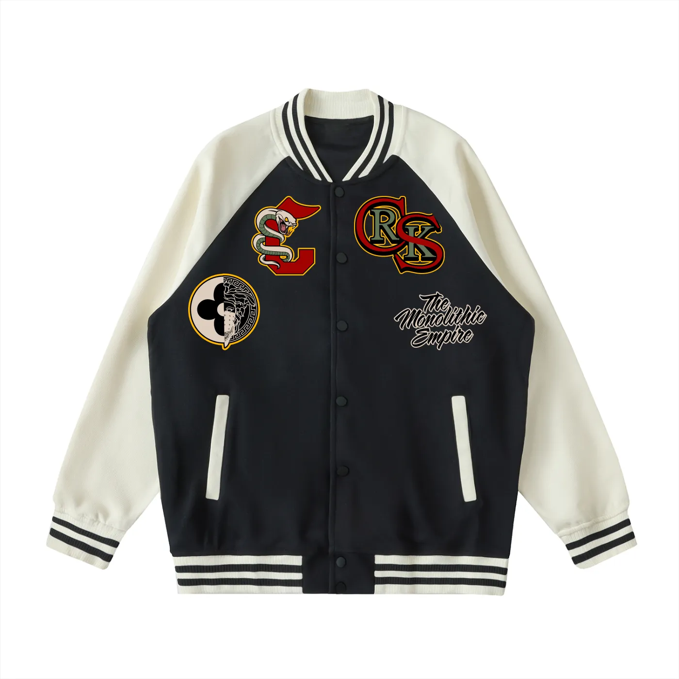 Outlaw Bear Raglan Varsity Jacket sold by Crooks & Castles