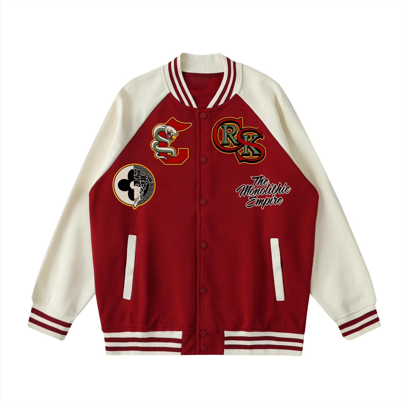 Outlaw Bear Raglan Varsity Jacket sold by Crooks & Castles product image thumbnail 5