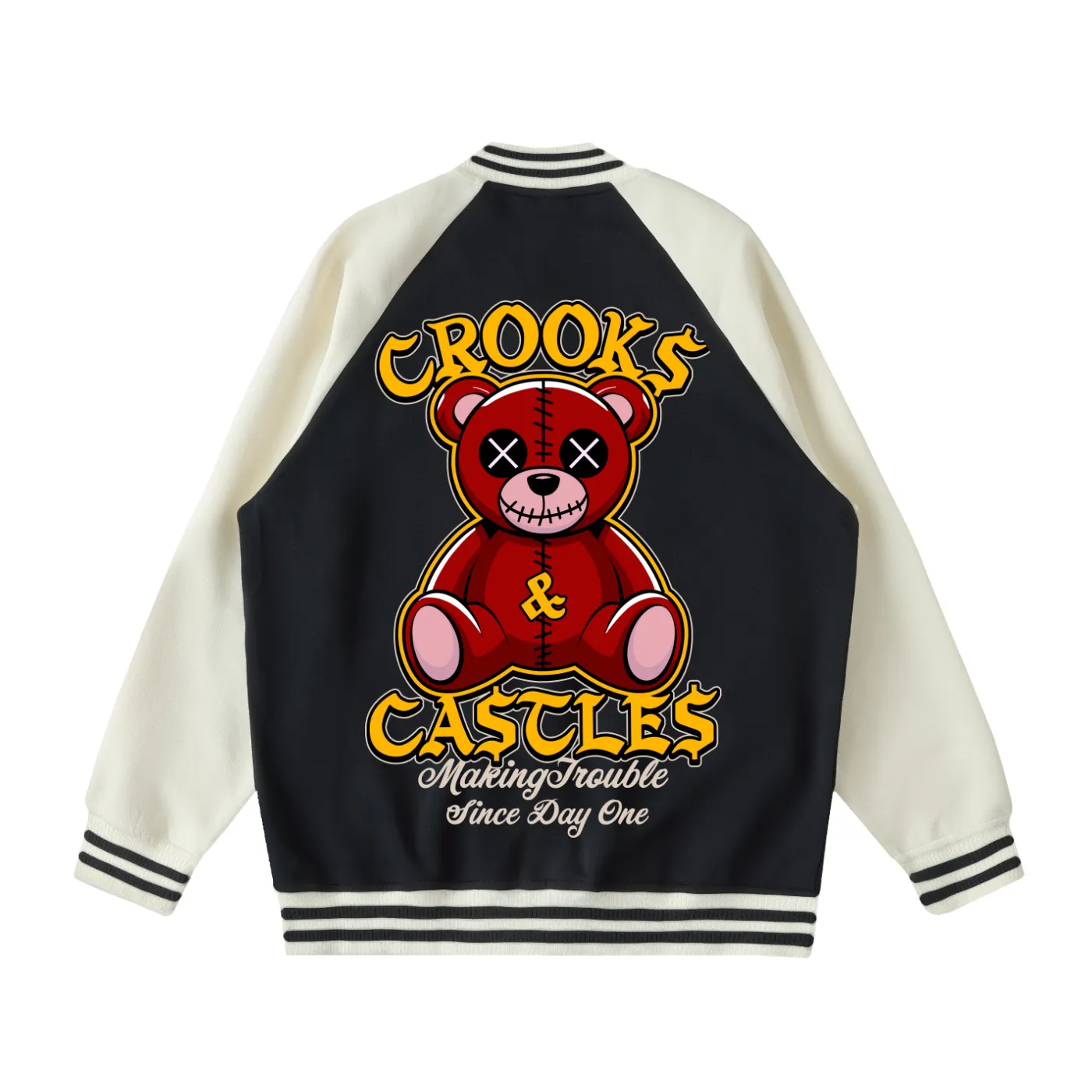 Outlaw Bear Raglan Varsity Jacket sold by Crooks & Castles product image thumbnail 2