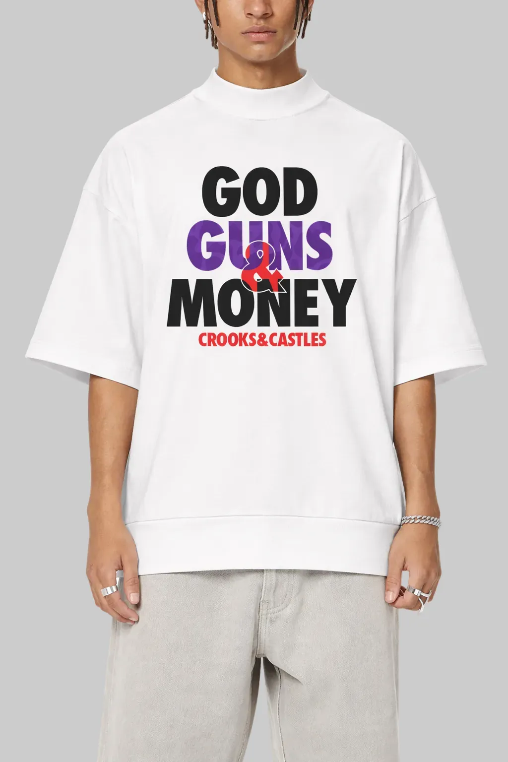 God Guns & Money Oversized Tee sold by Crooks & Castles