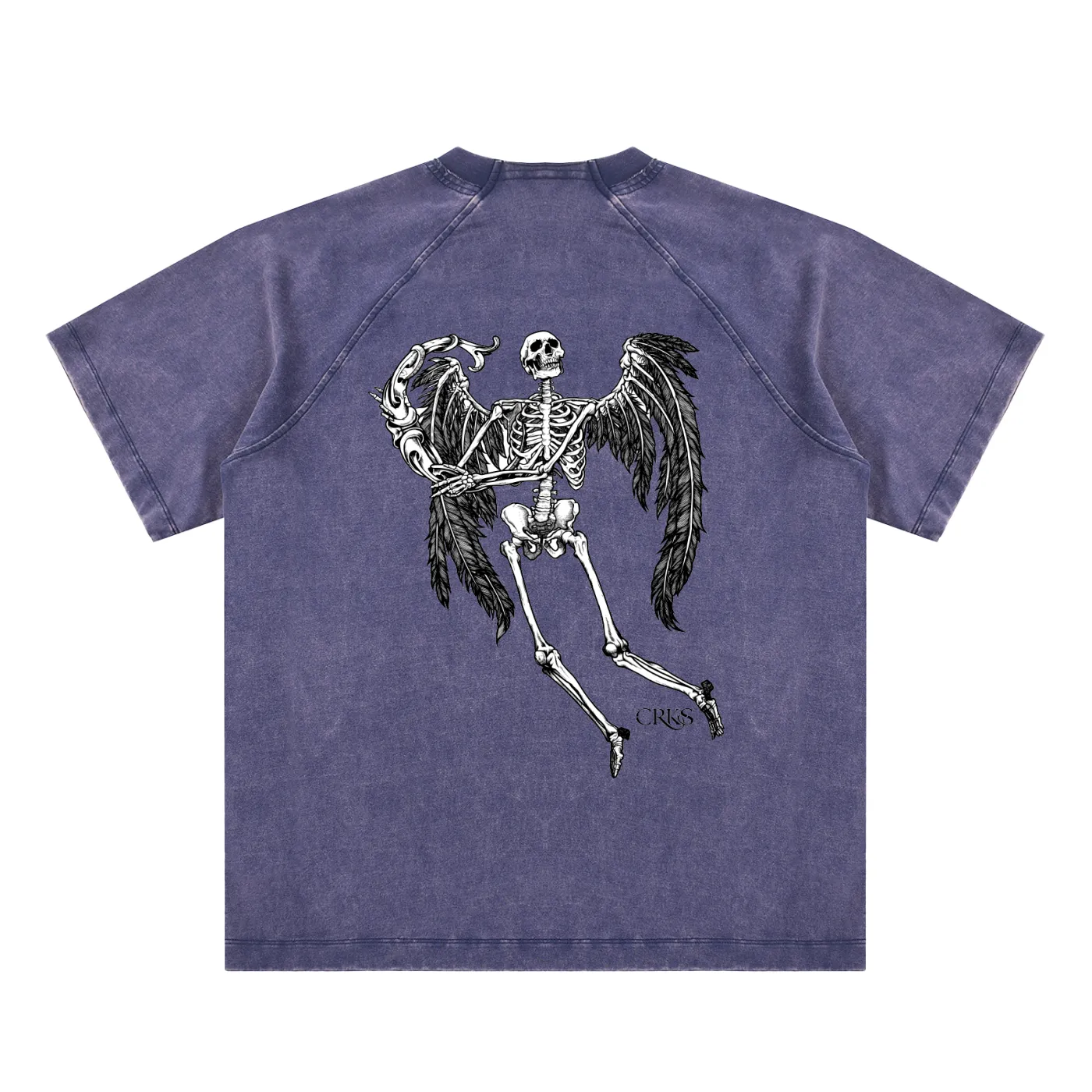 Dying Angel Washed Raglan Tee sold by Crooks & Castles product image thumbnail 4
