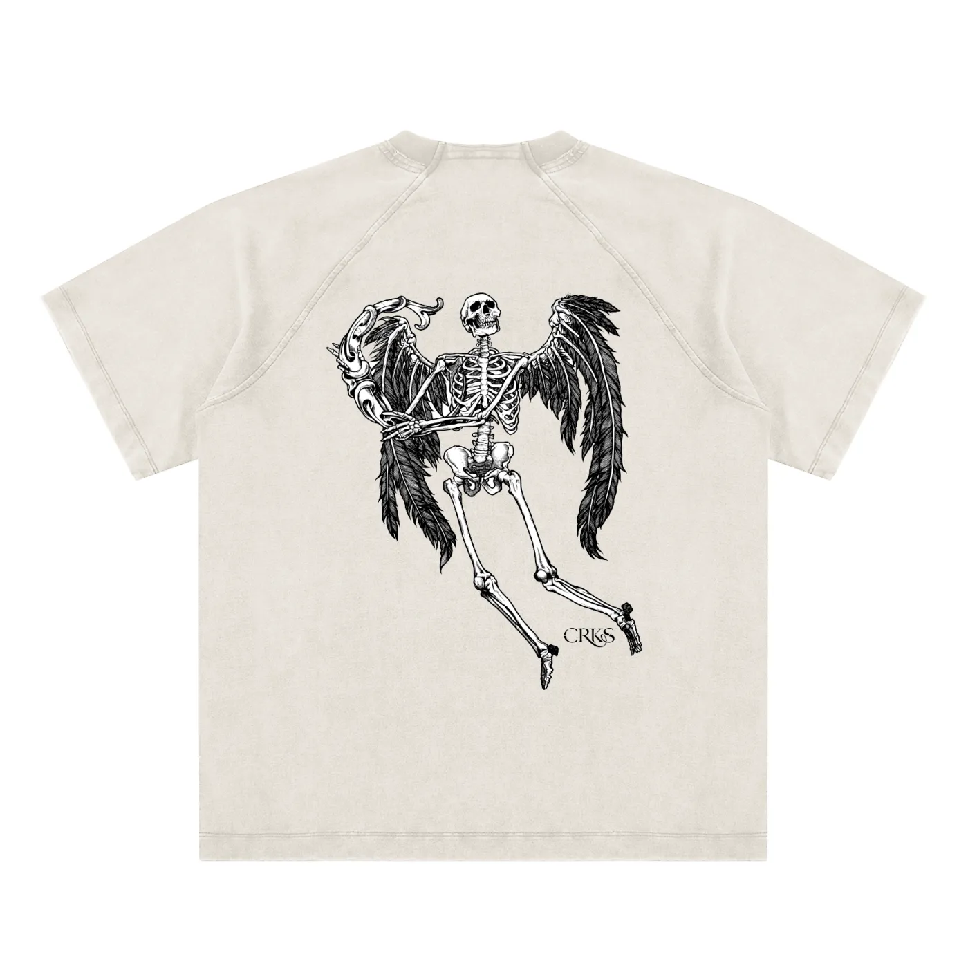 Dying Angel Washed Raglan Tee sold by Crooks & Castles product image thumbnail 2