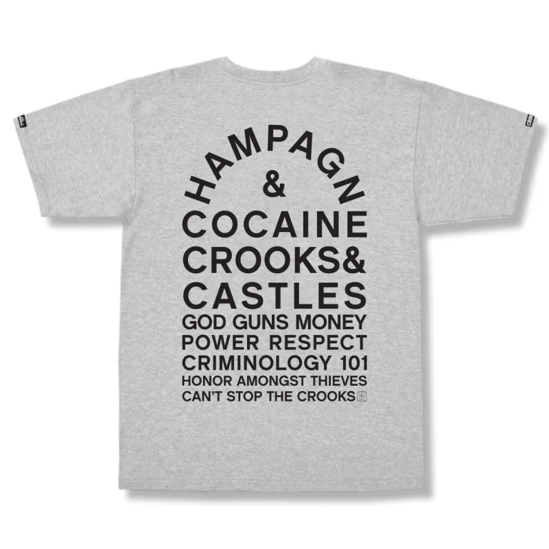 Champagne & Cocaine Tee sold by Crooks & Castles
