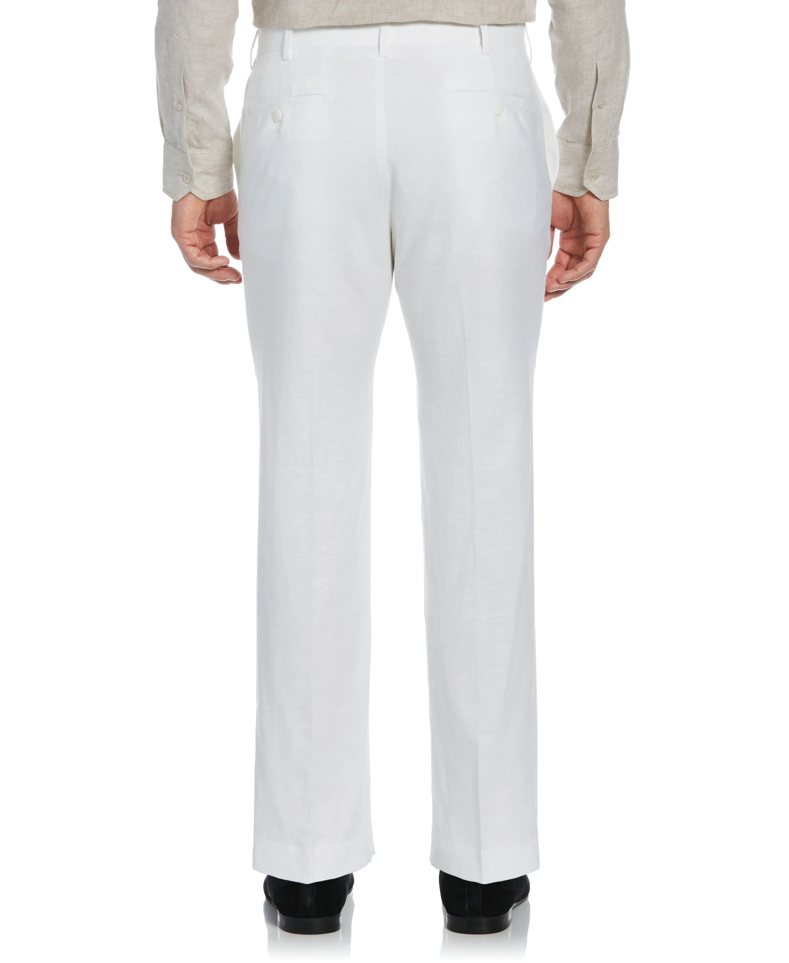 Linen-Blend Flat Front Pant - White sold by Cubavera product image thumbnail 2