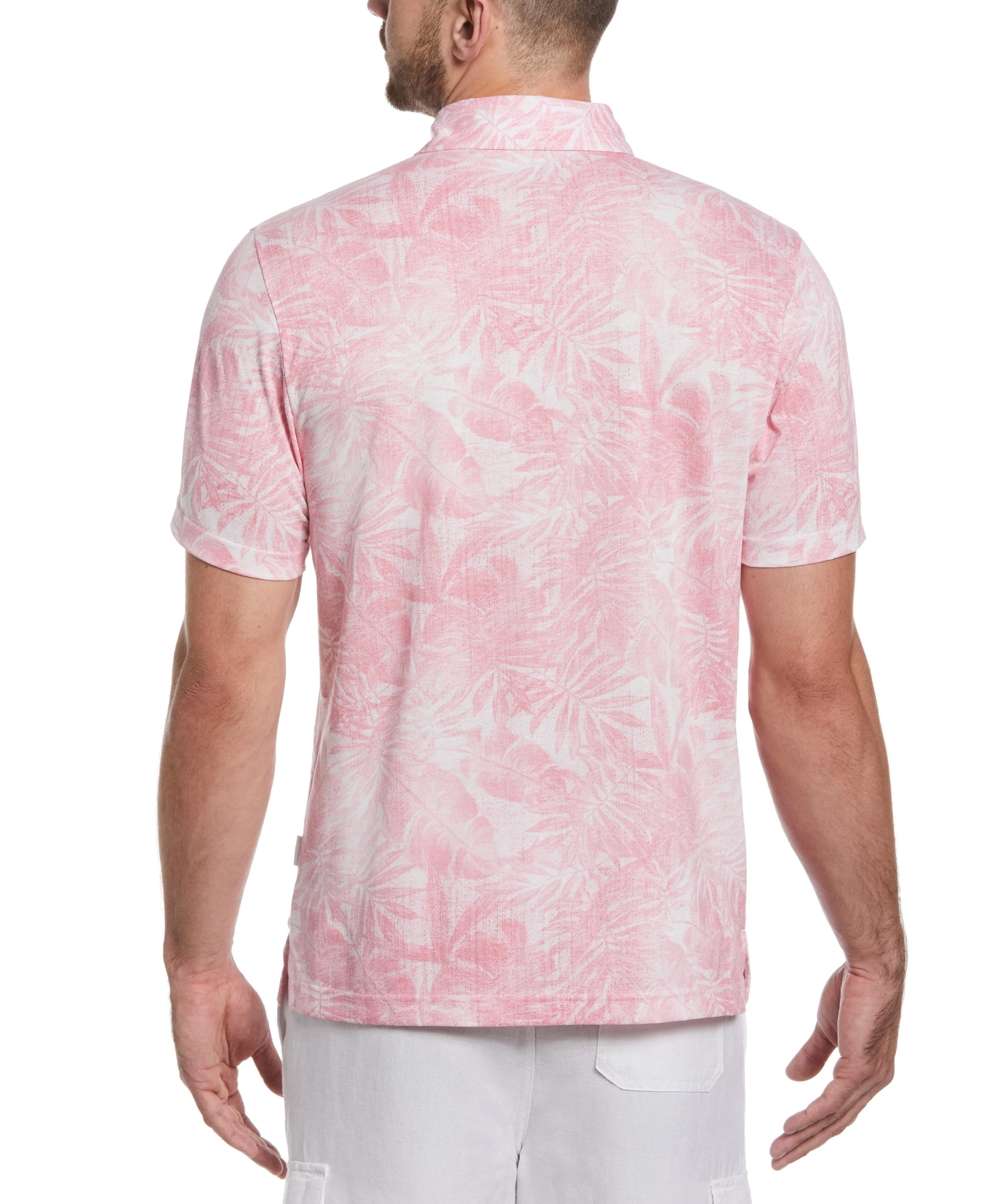 Tonal Tropical Print Polo sold by Cubavera product image thumbnail 2