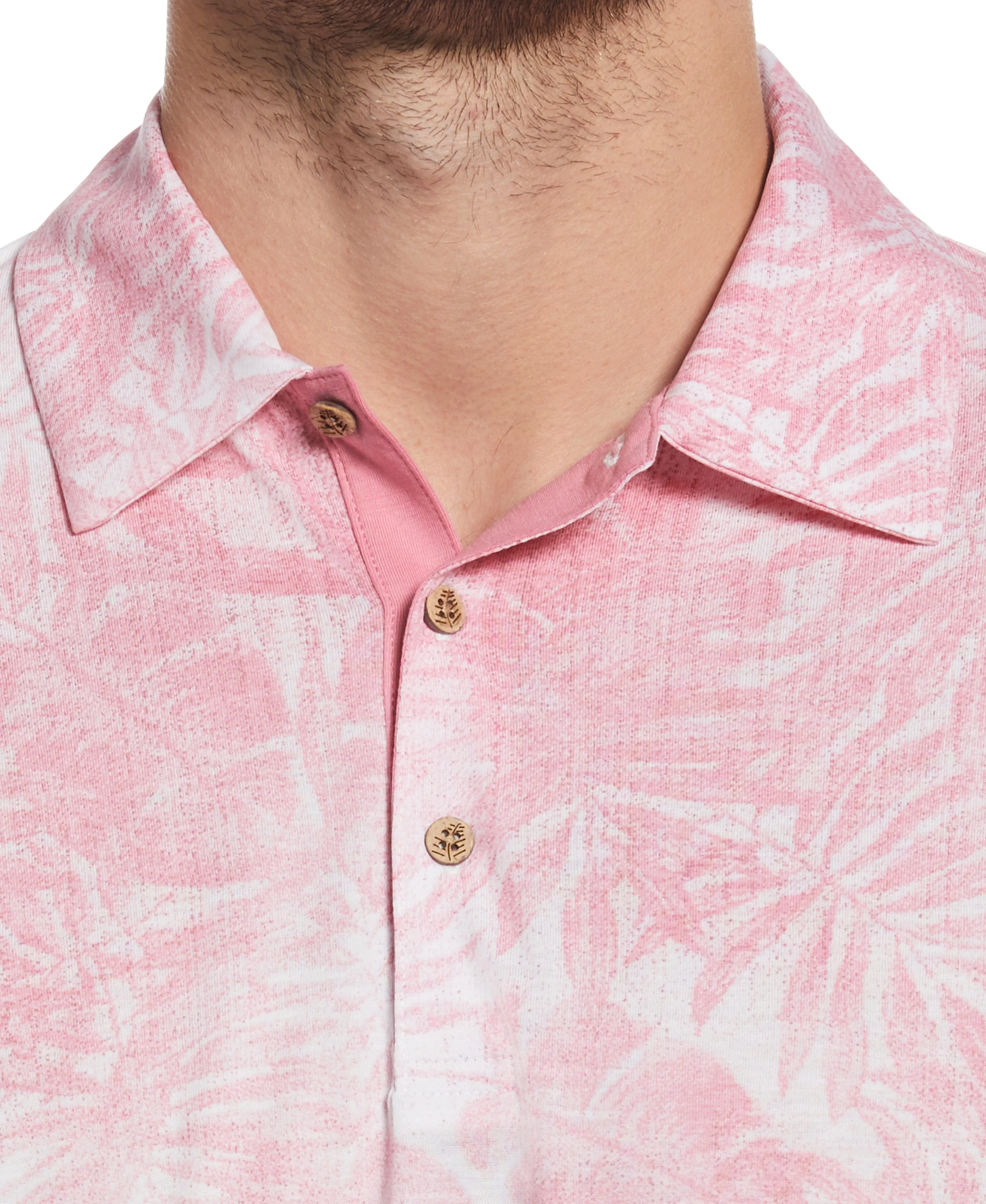 Tonal Tropical Print Polo sold by Cubavera product image thumbnail 3