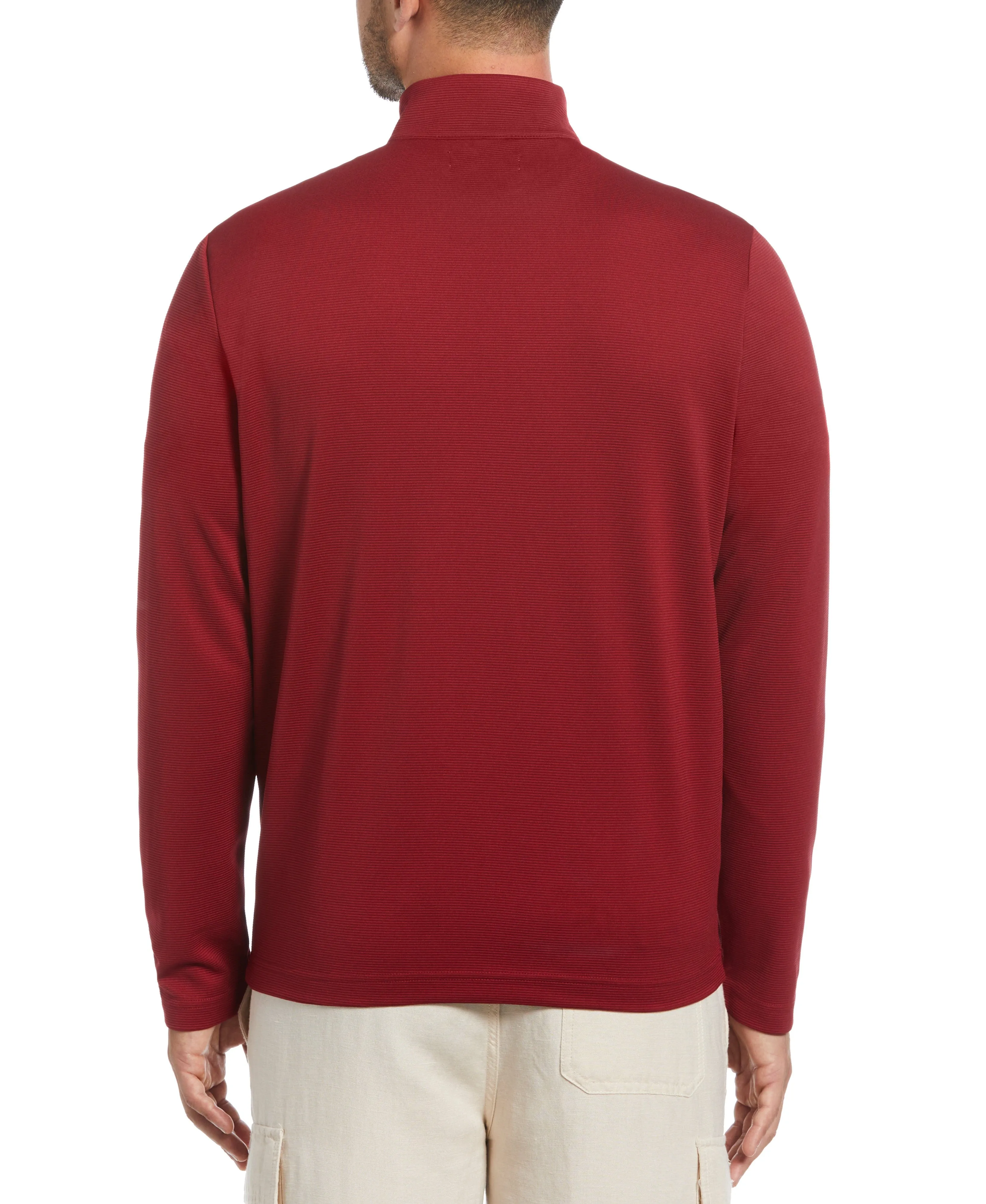 Solid Textured 1/4 Zip Pullover Sweater sold by Cubavera product image thumbnail 2