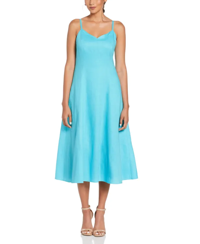 Linen Thin Strap Midi Dress sold by Cubavera