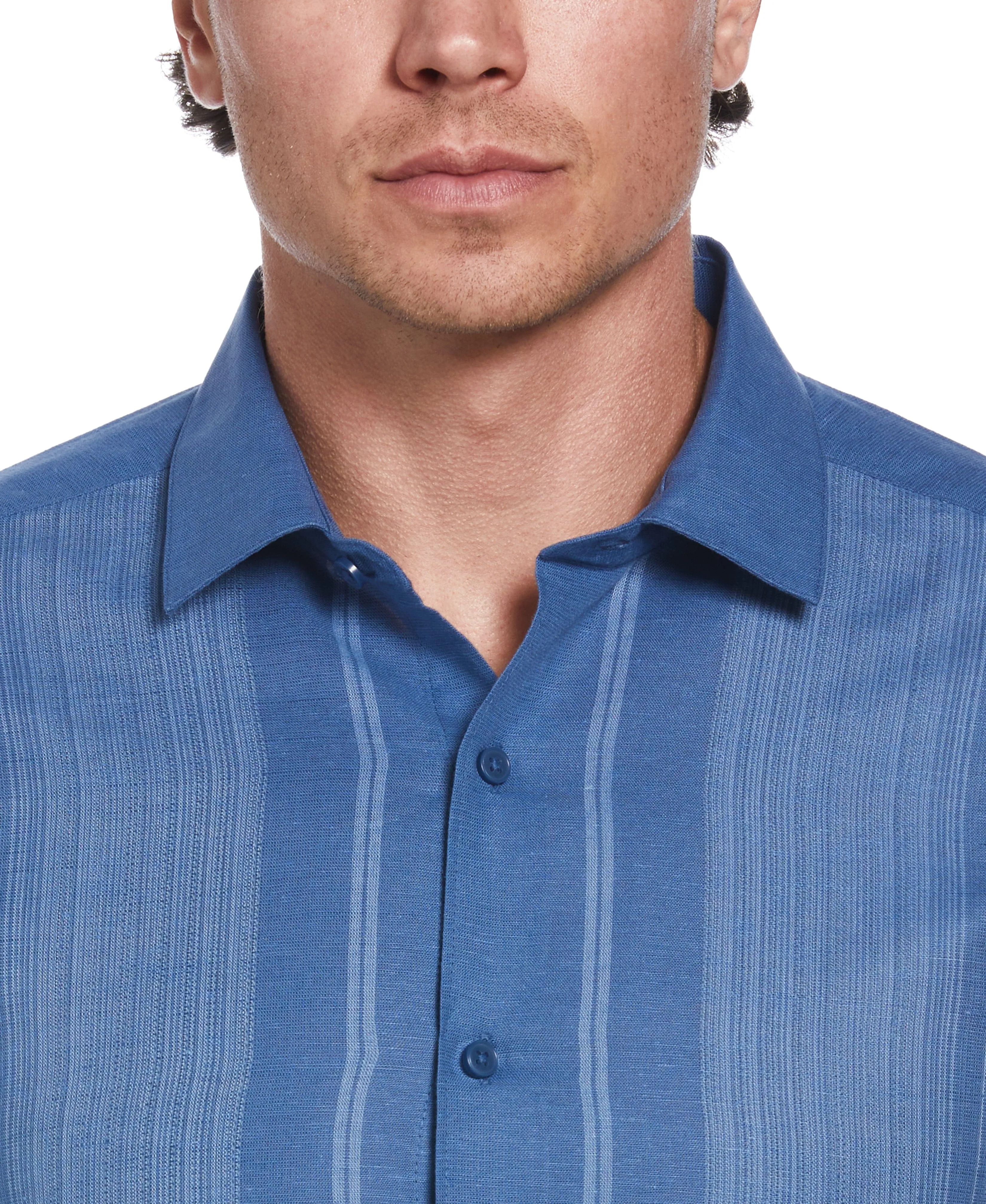 Linen Blend Gradient Panel Shirt sold by Cubavera product image thumbnail 4