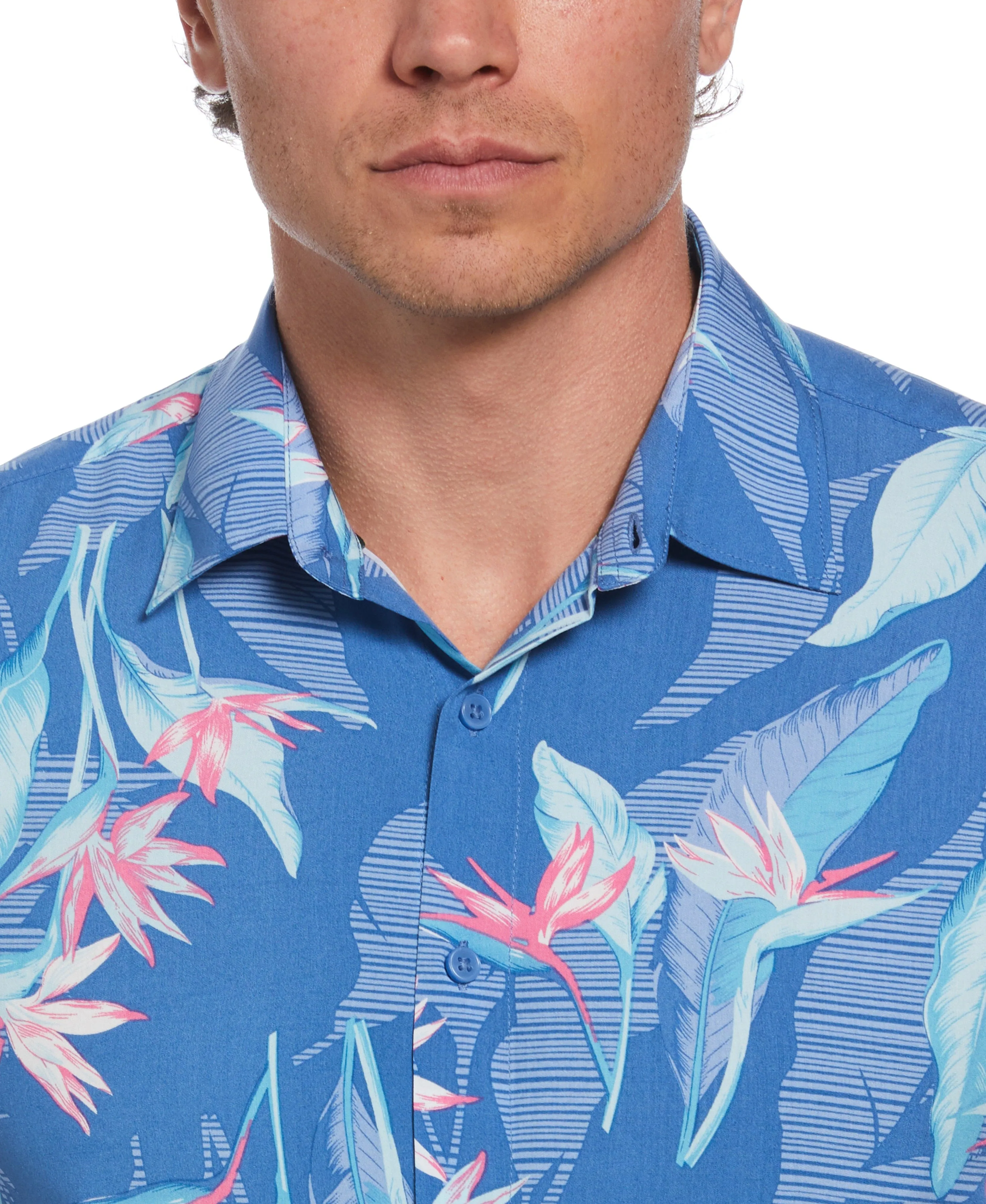 Tropical Leaves Floral Print Shirt sold by Cubavera product image thumbnail 3