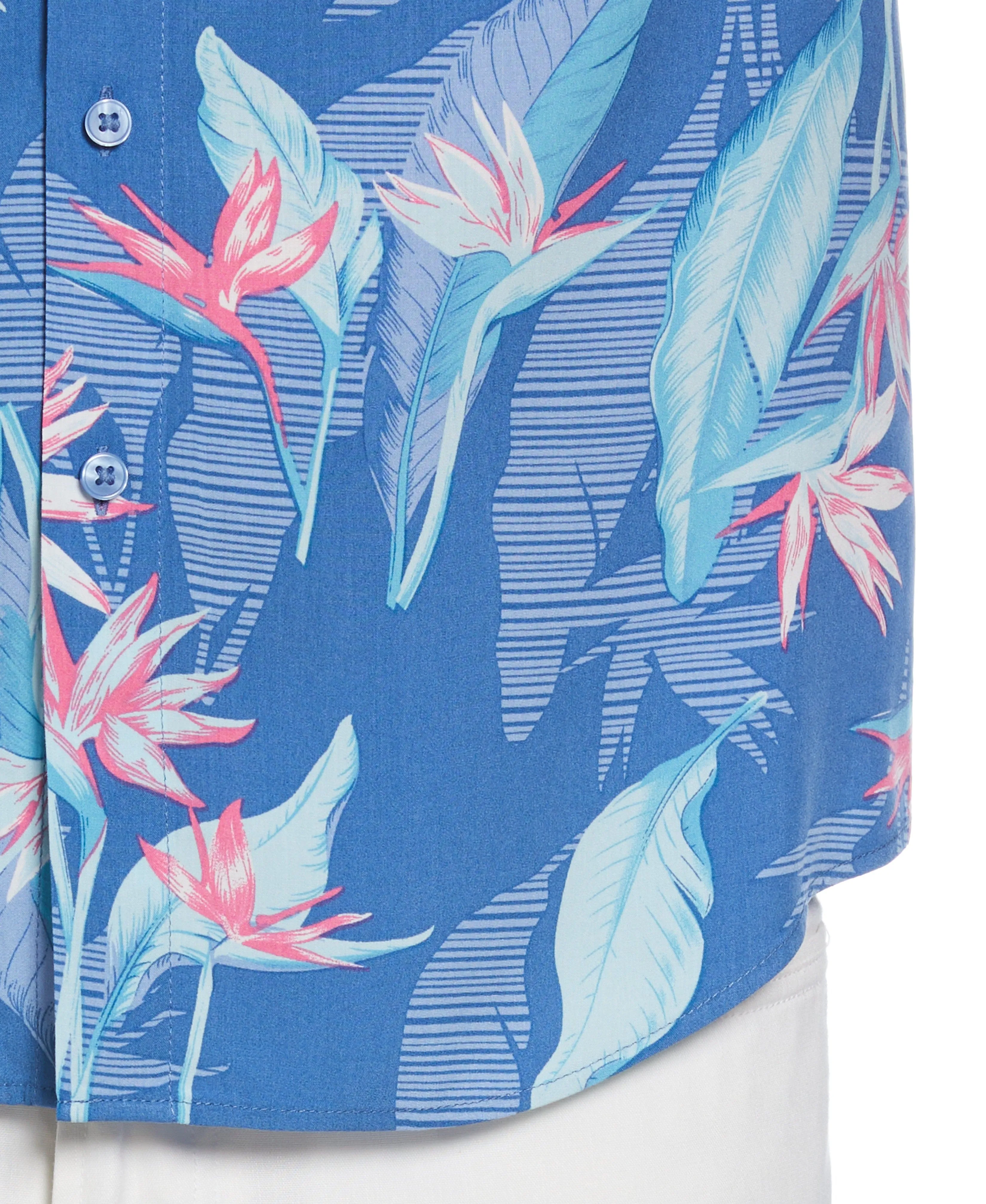 Tropical Leaves Floral Print Shirt sold by Cubavera product image thumbnail 4