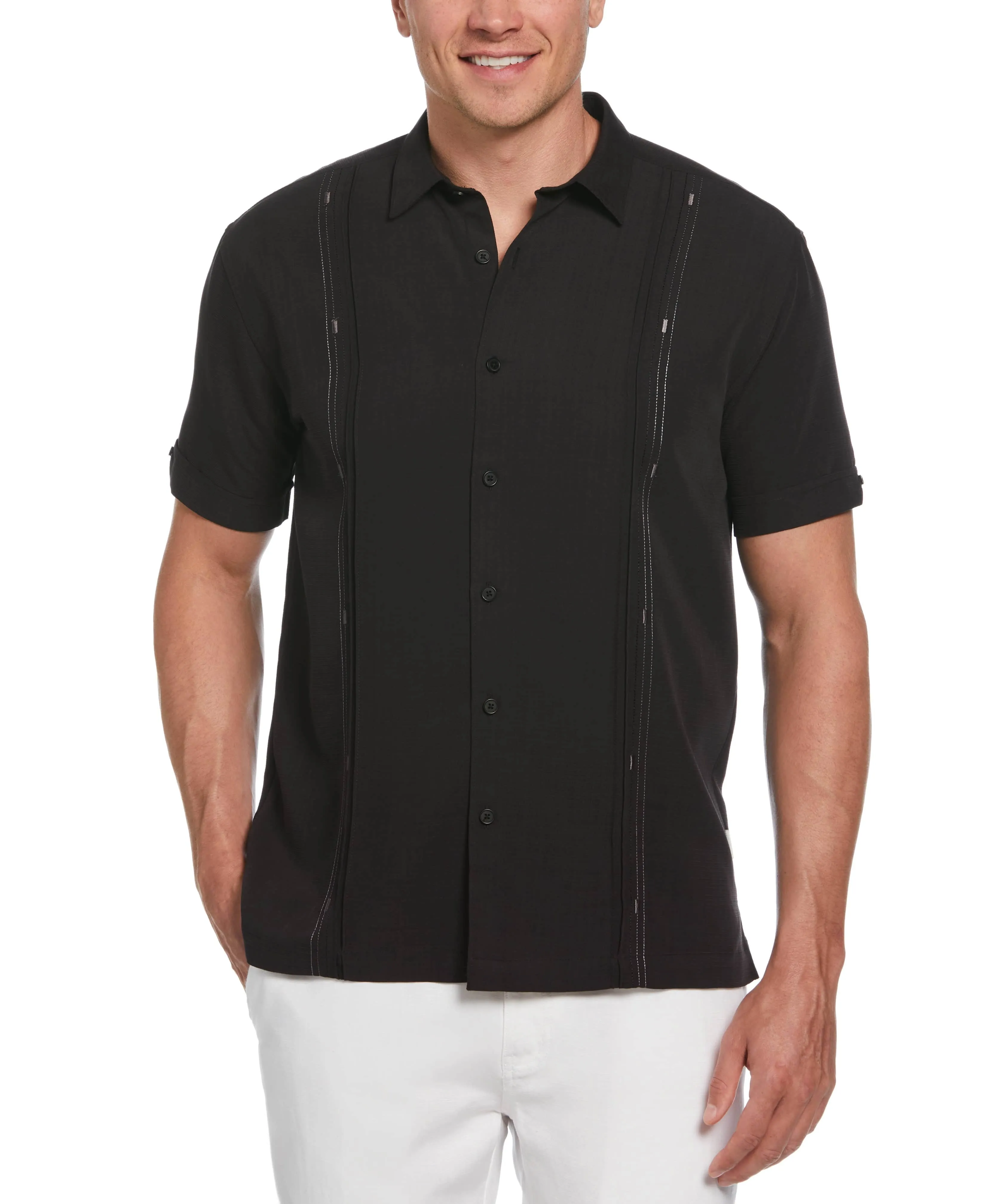 Embroidered Panel Shirt sold by Cubavera
