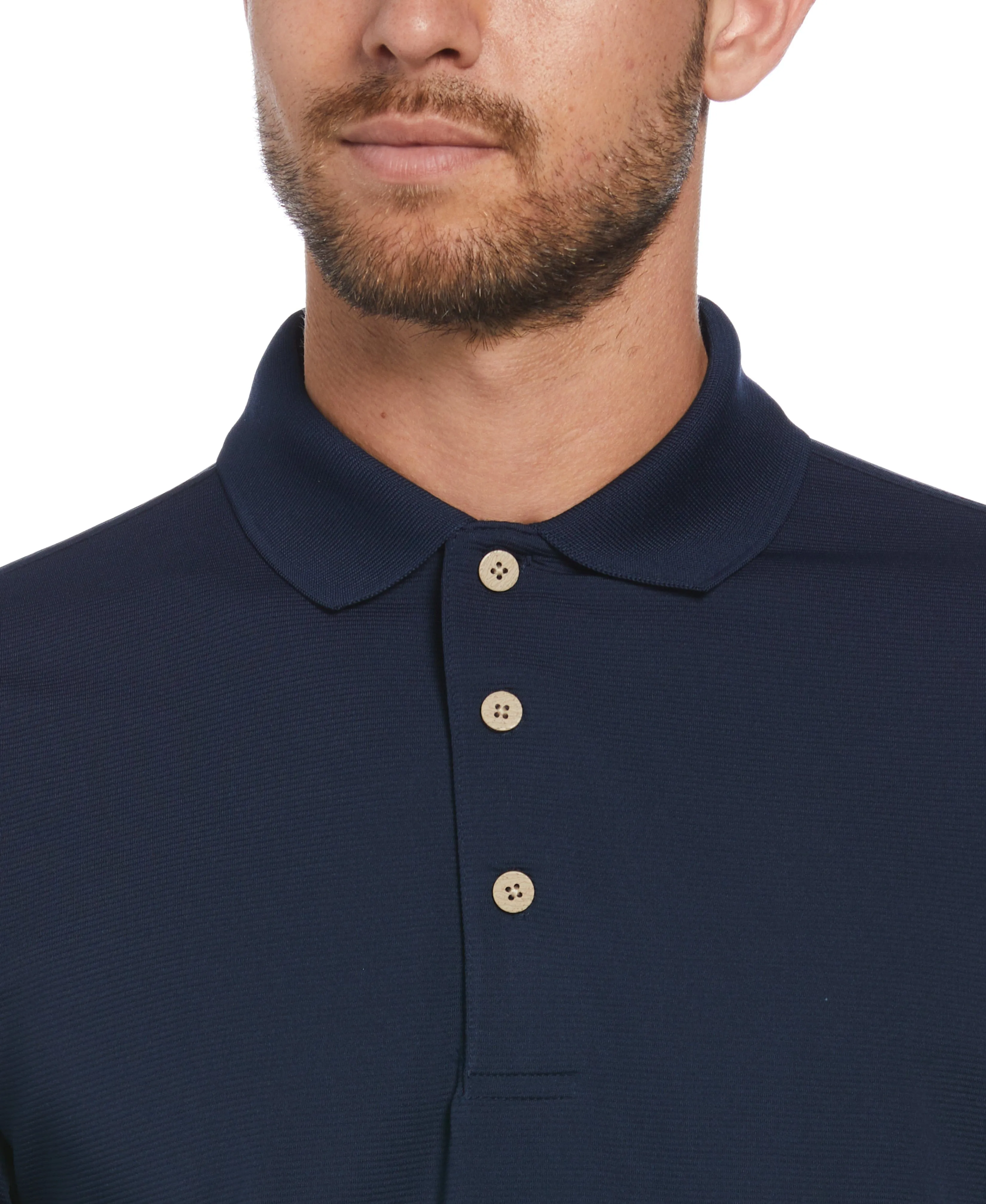 Big & Tall Solid Textured Polo sold by Cubavera product image thumbnail 3