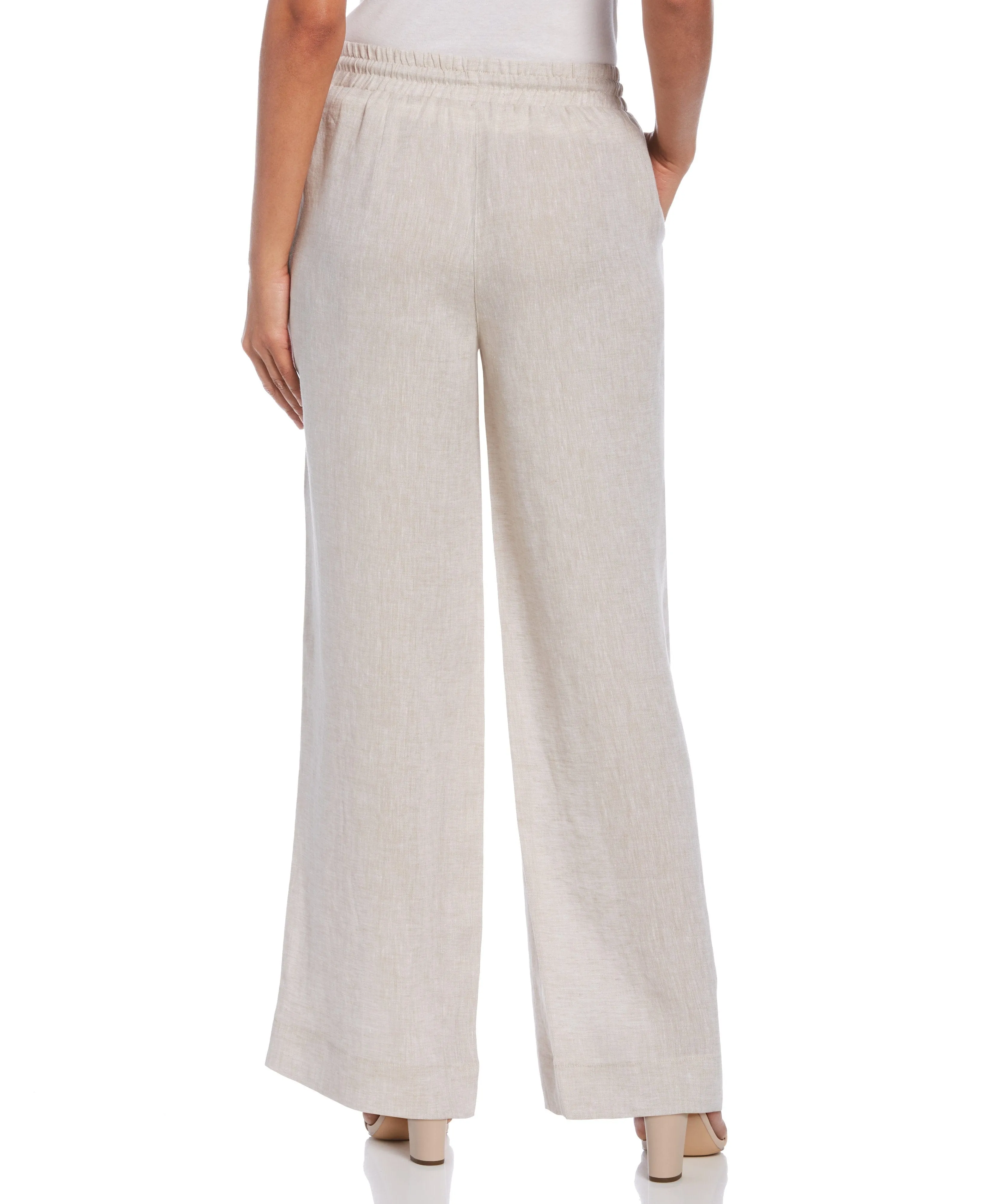 Women's Wide Leg Drawstring Linen Pant sold by Cubavera product image thumbnail 2