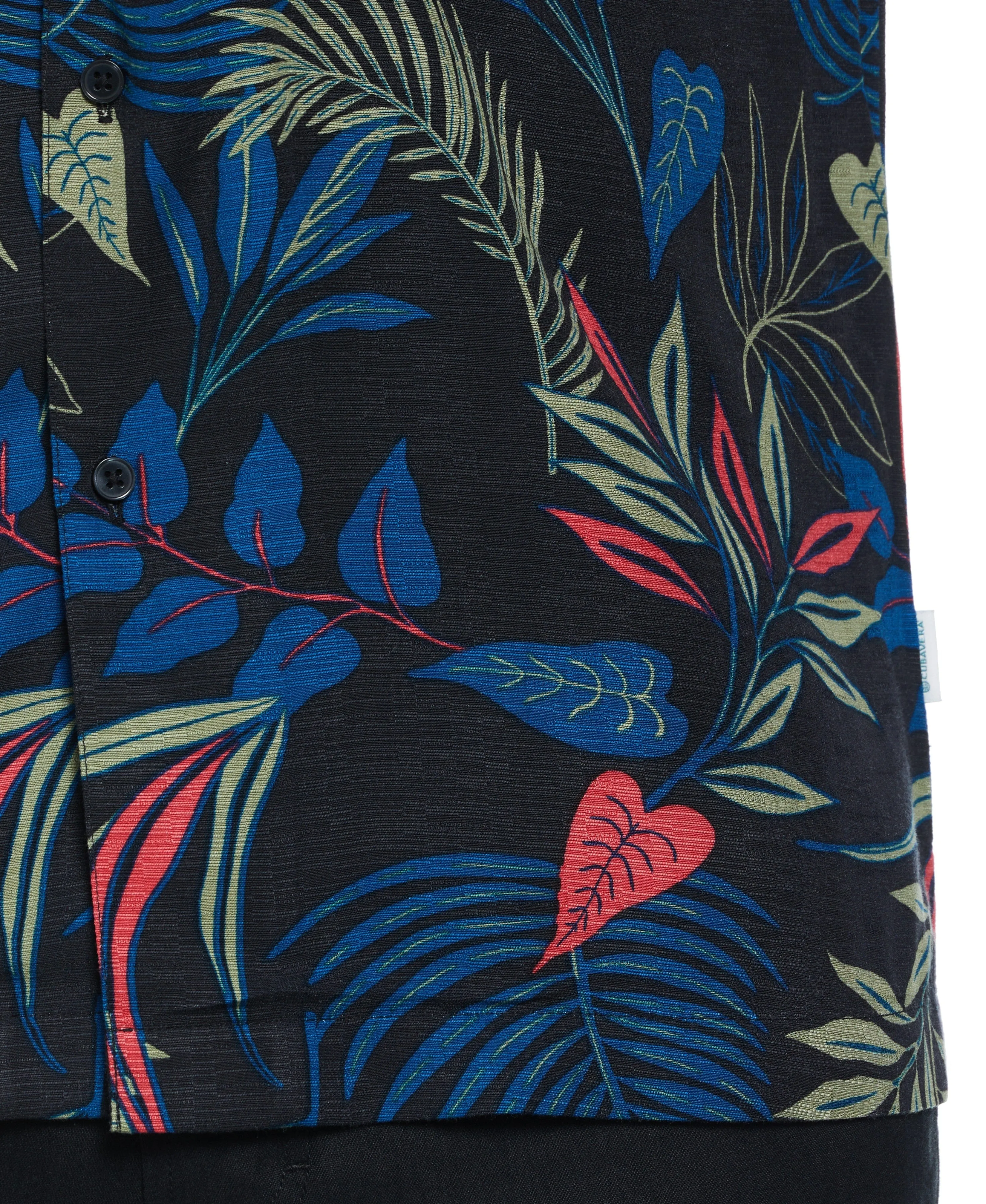 Textured Tropical Print Cuban Collar Shirt sold by Cubavera product image thumbnail 3