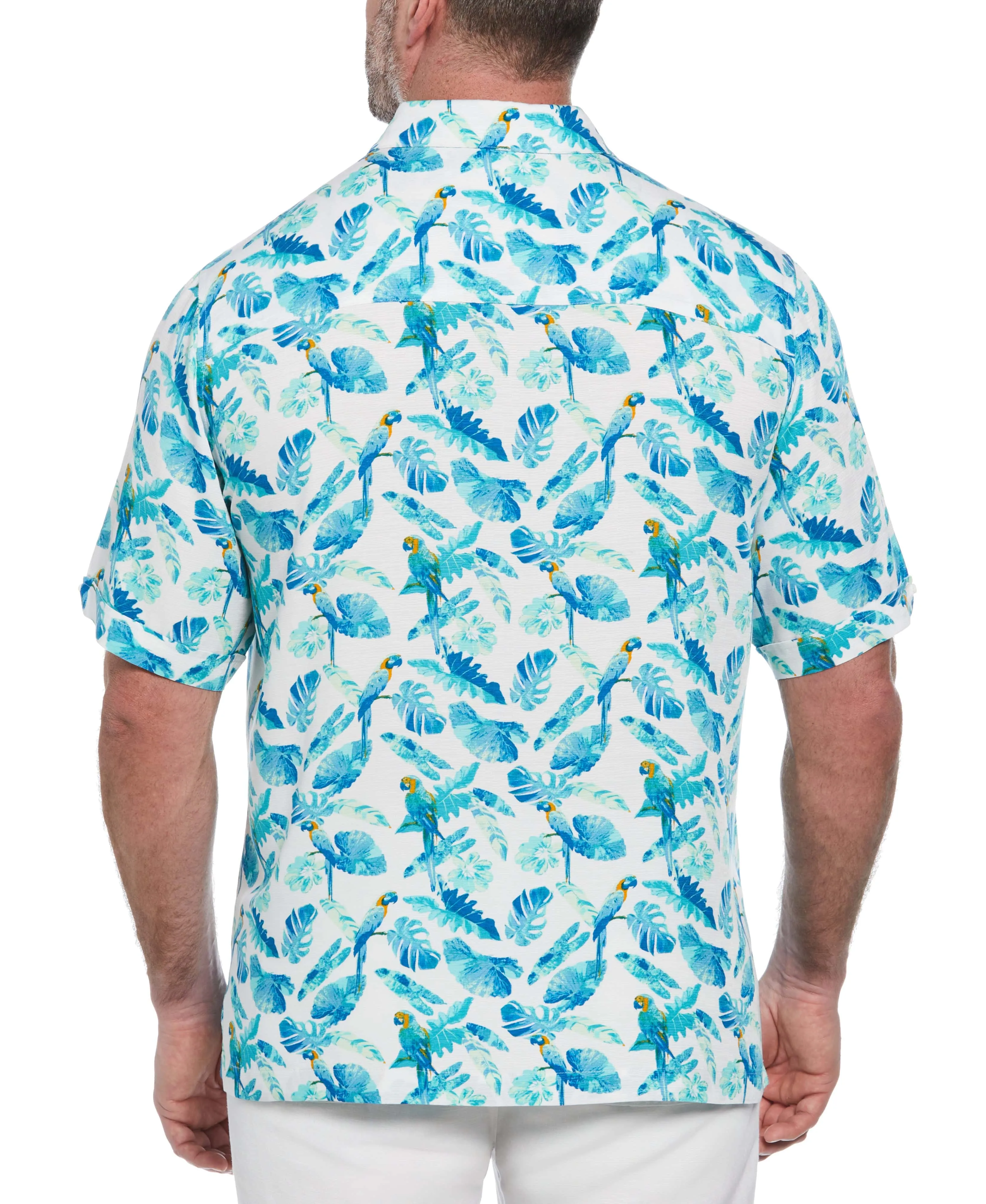 Big & Tall Tropical Parrot Print Shirt sold by Cubavera product image thumbnail 2
