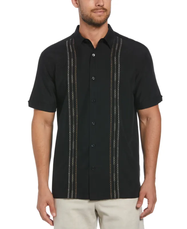 Big & Tall Geo Embroidered Panel Shirt sold by Cubavera