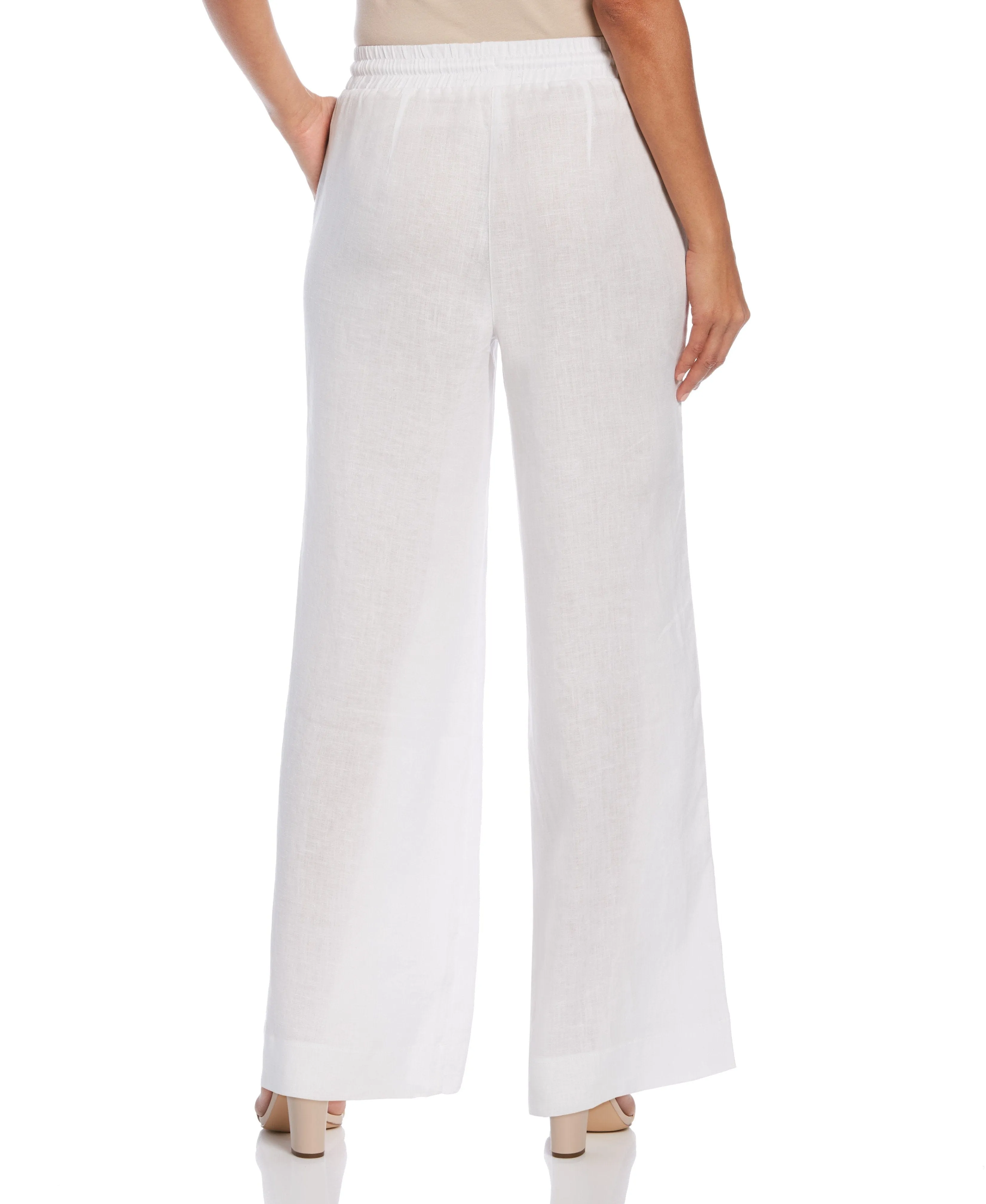Women's Wide Leg Drawstring Linen Pant sold by Cubavera product image thumbnail 2