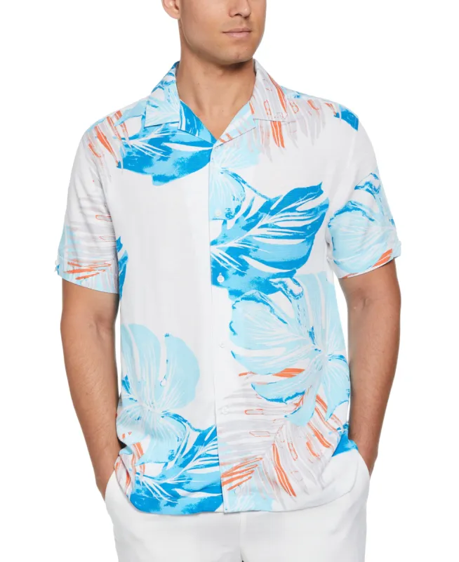 Exploded Tropical Print Shirt sold by Cubavera