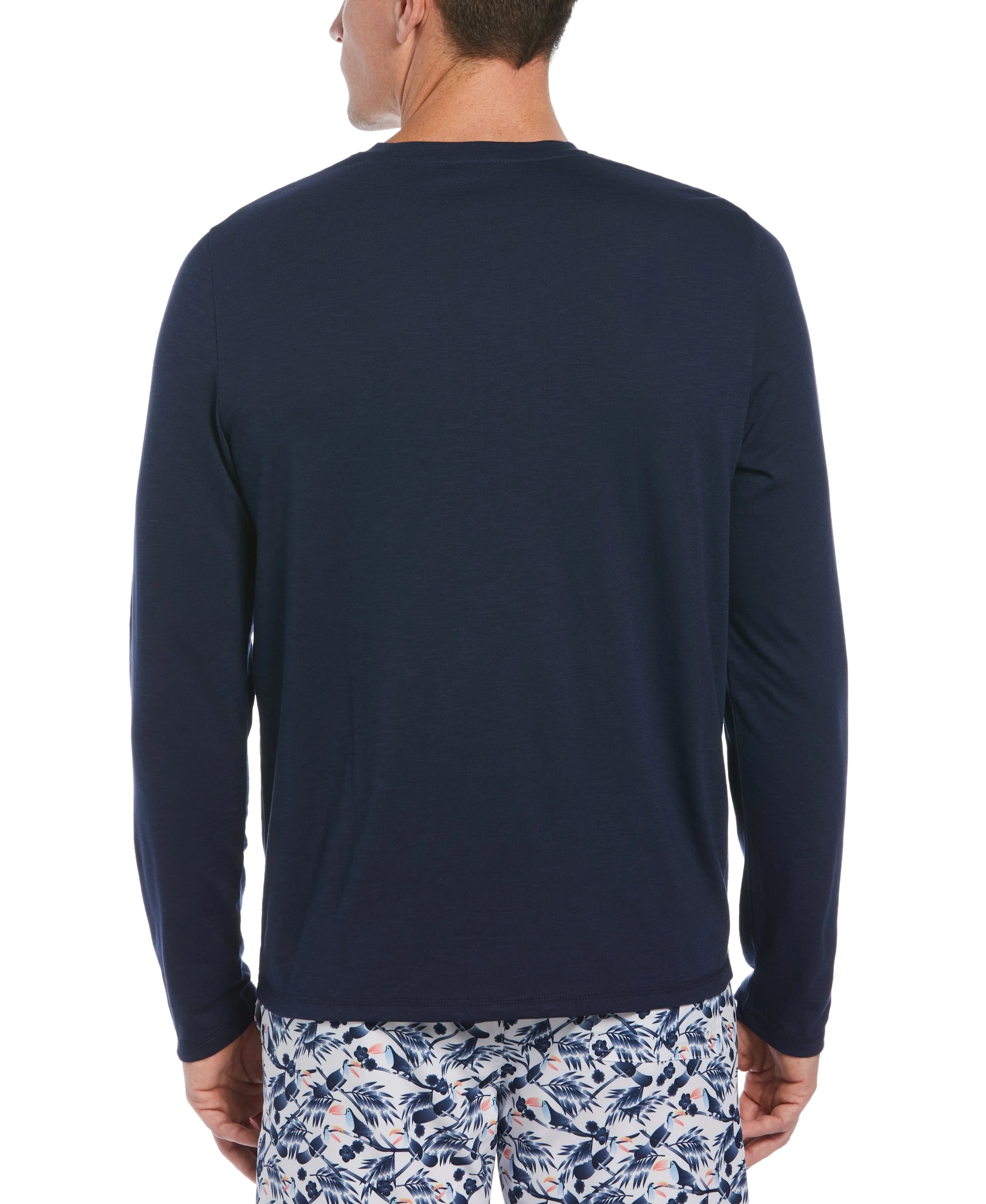 Long Sleeve Slub Crew Neck Tee sold by Cubavera product image thumbnail 2