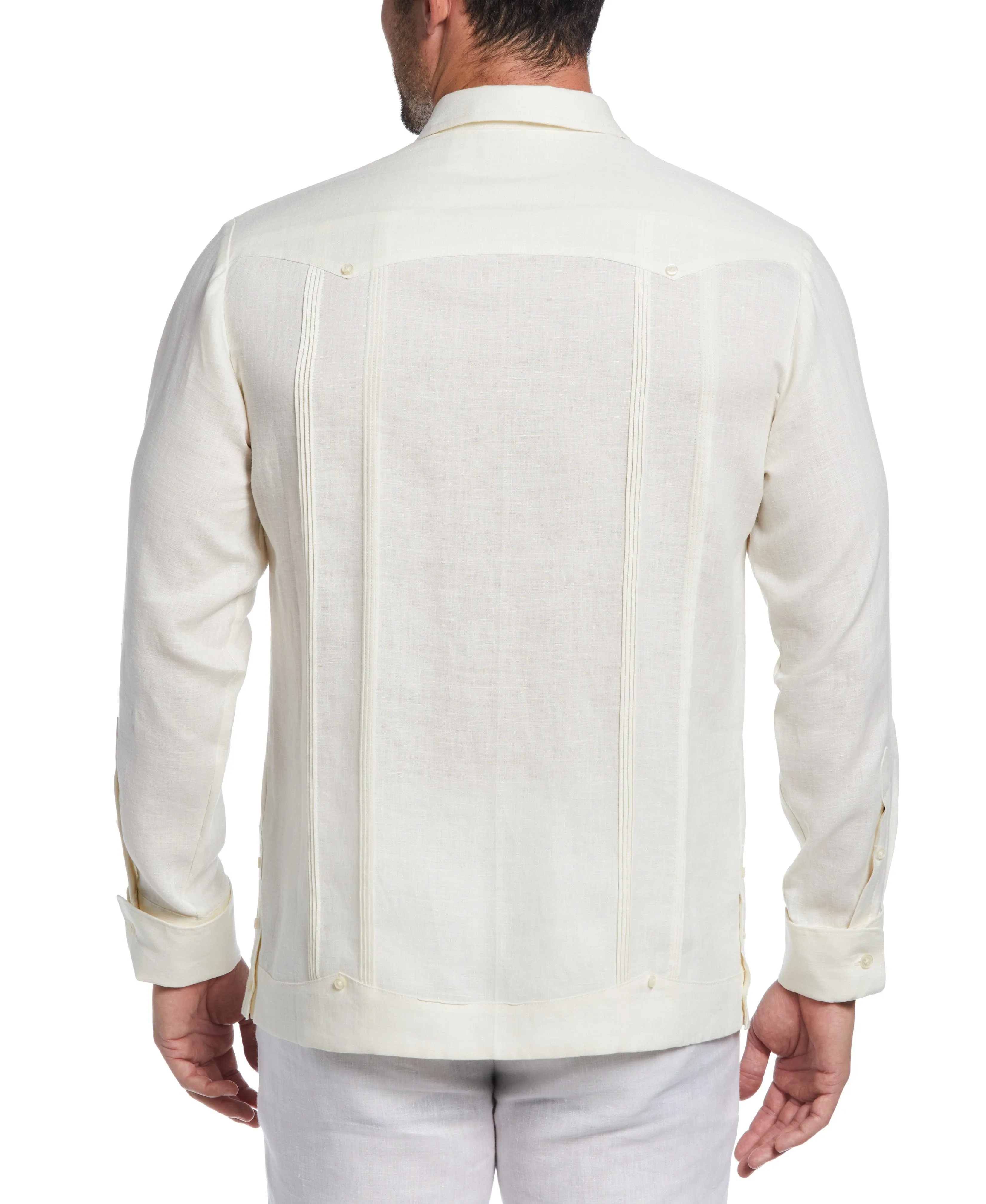Linen Embroidered French Cuff Guayabera Shirt sold by Cubavera product image thumbnail 2