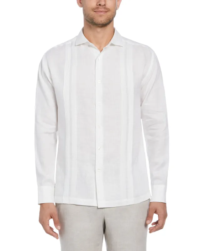 Modern Linen Multi Pintuck Guayabera Shirt sold by Cubavera